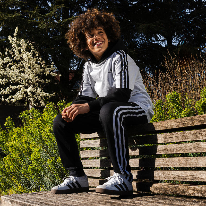 Încălțăminte Educație fizică ADIDAS VL COURT Alb-Negru-Gri Copii 