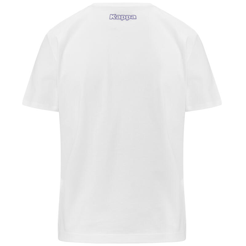 T-shirt donna Kappa cotone bianca con stampa