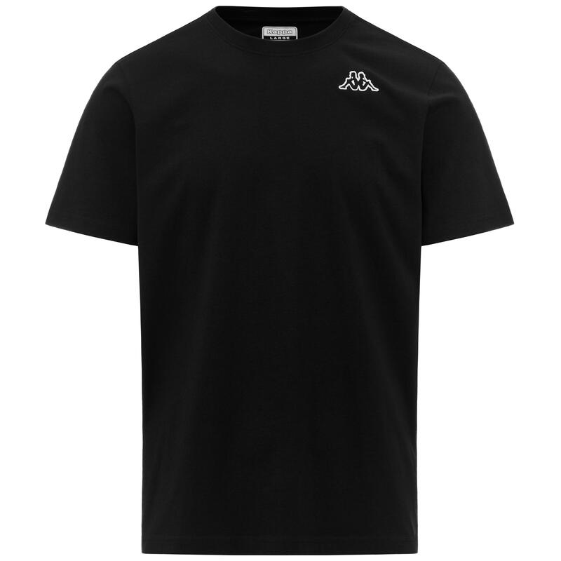 T-Shirt Kappa 100% cotone logo piccolo bianco