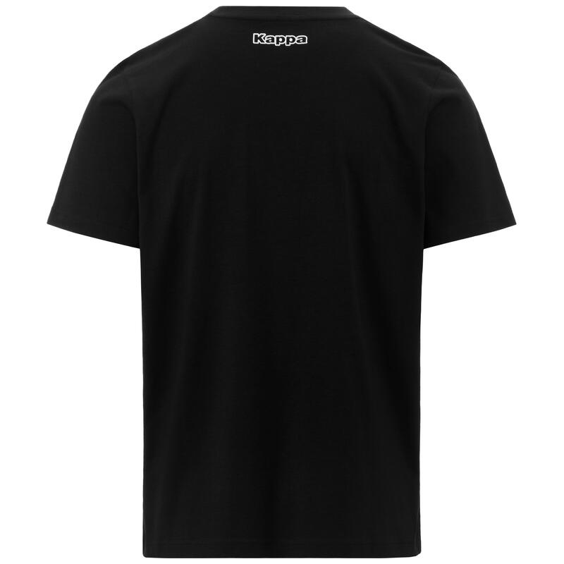 T-Shirt Kappa 100% cotone logo piccolo bianco