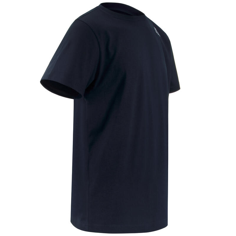 T-Shirt uomo Kappa 100% Cotone con loro piccolo Blue Navy