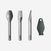 Set 3 couverts en acier inoxydable, cuillère-fourchette-couteau, boite rangement