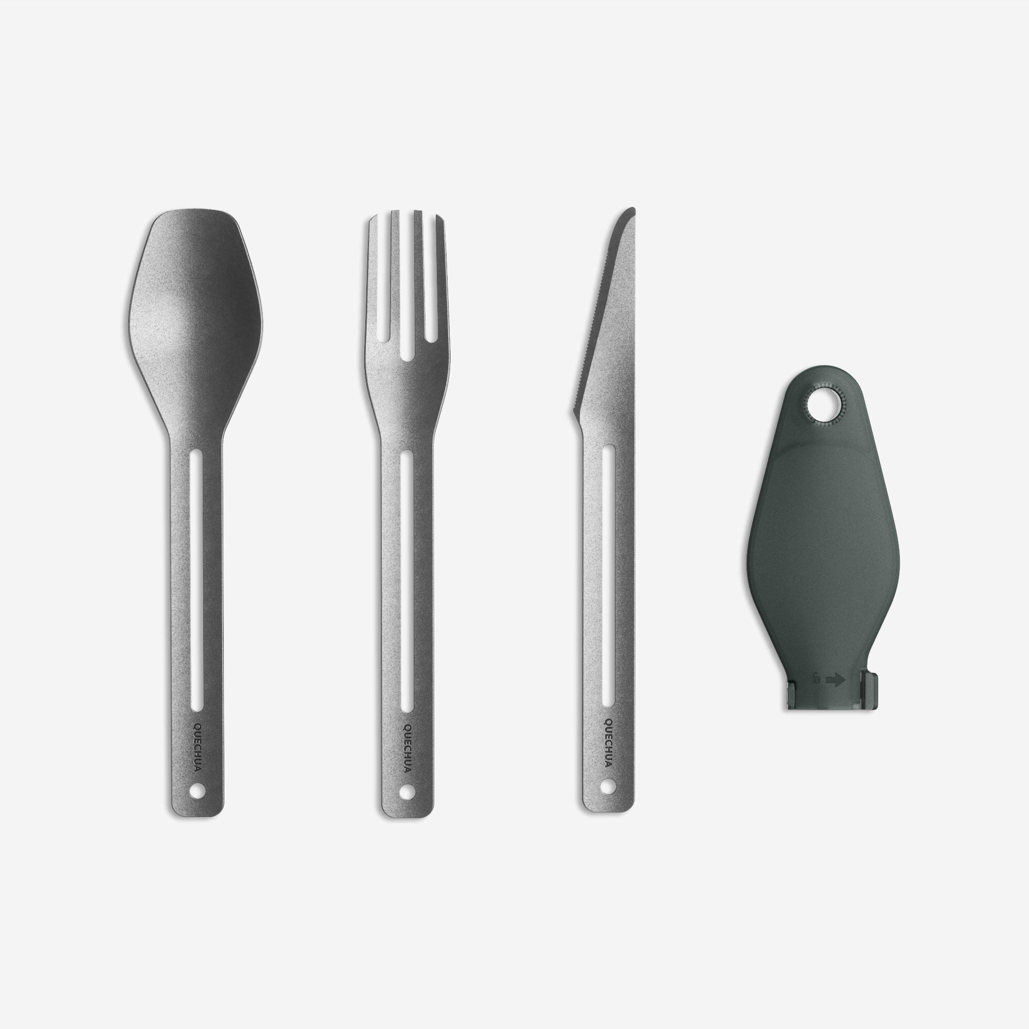 3-piece stainless steel cutlery set, spoon-fork-knife, storage box