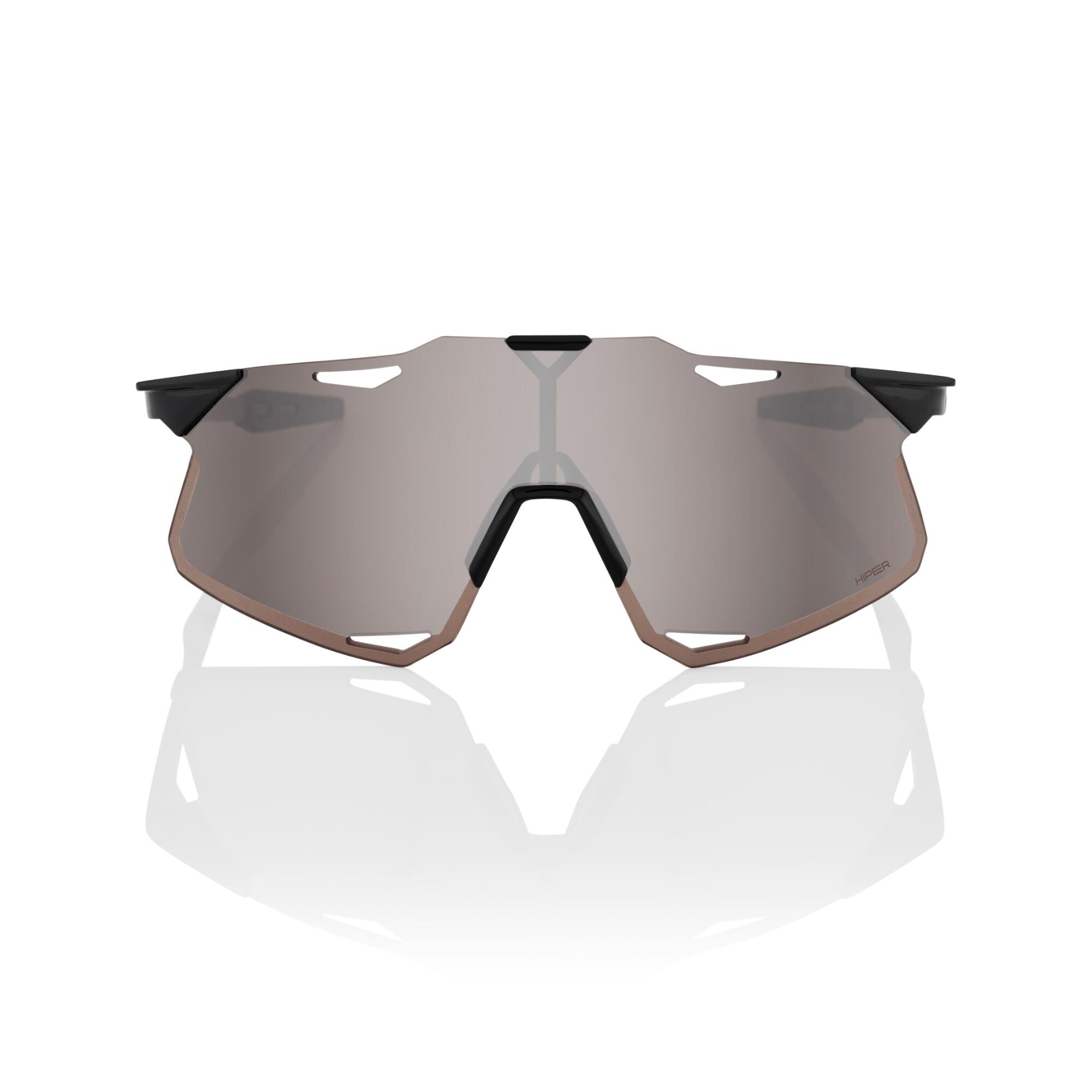 Sunglasses Hypercraft Gloss Black HiPER Silver Mirror Lens 2/3