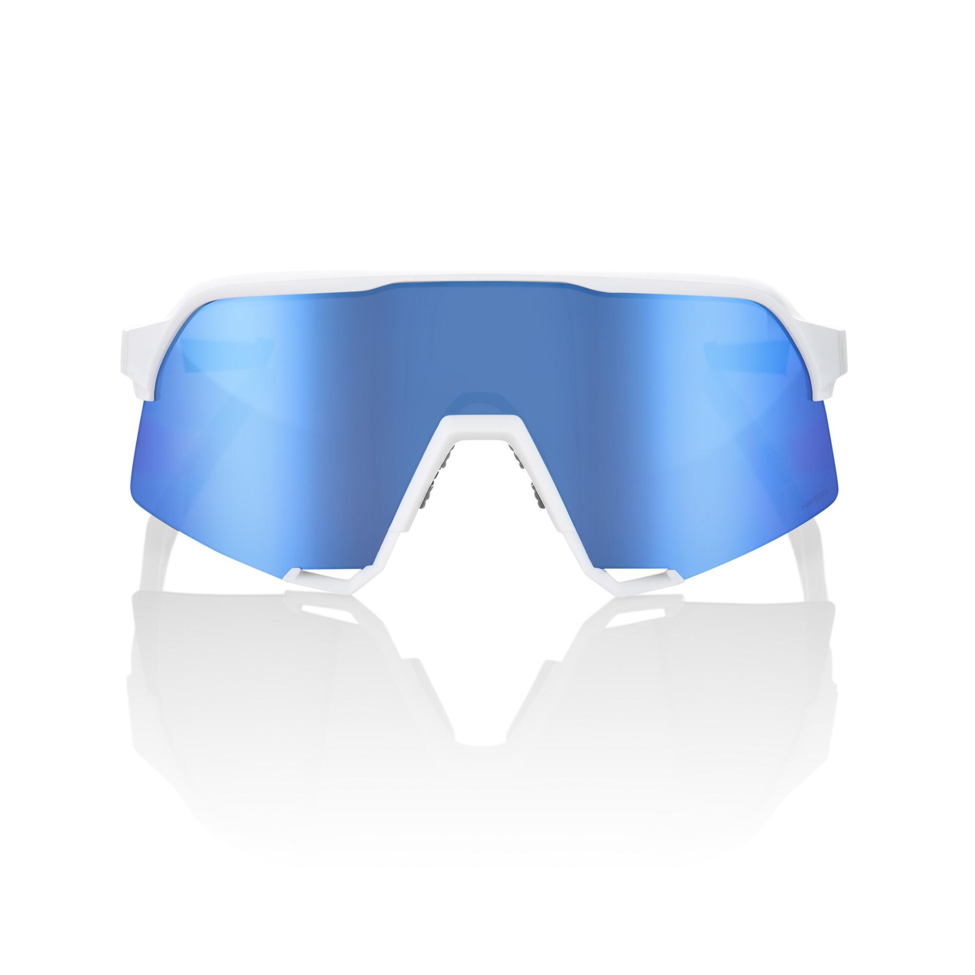 Occhiali da sole - S3 Matte White HiPER Blue Lens Multilayer Mirror