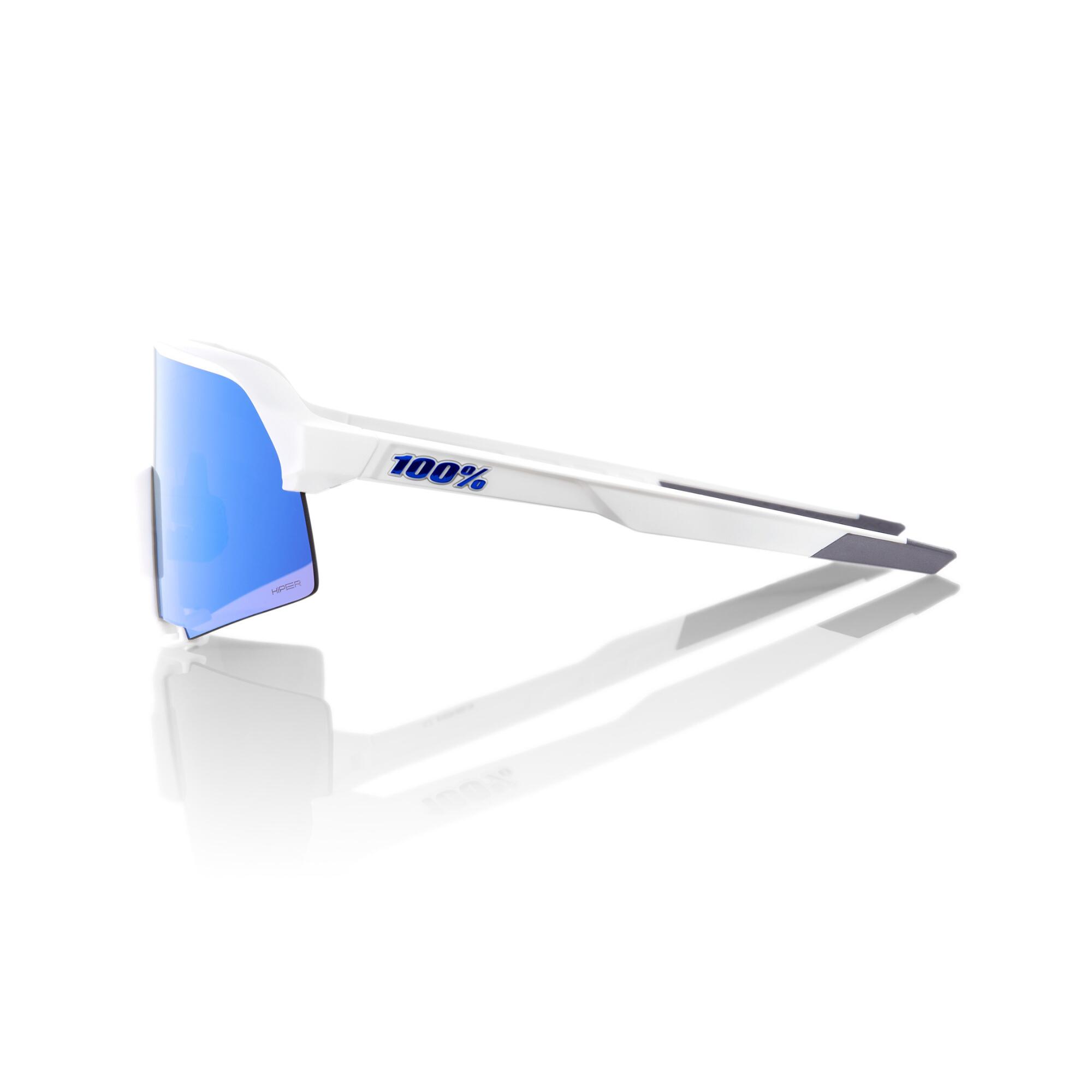 Lunettes de soleil - S3 Matte White HiPER Blue Multilayer Mirror Lens 3/3