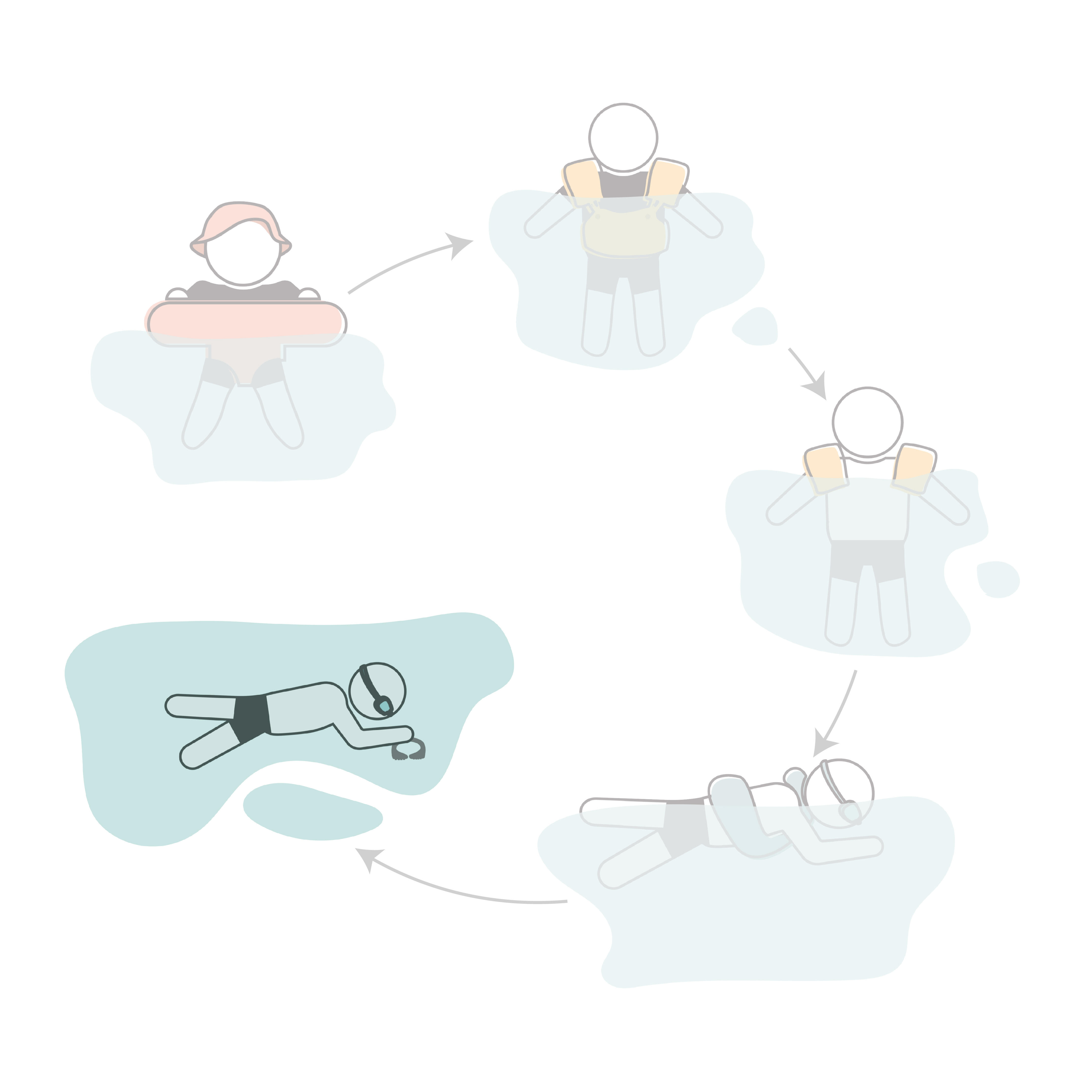 Foam Swimming Pool Noodle 160 cm - Blue - DECATHLON