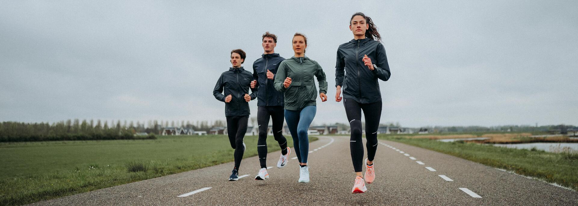 amigos practicando running