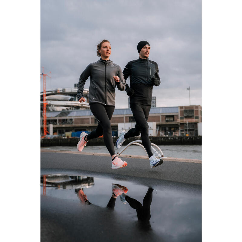 Mănuși Tactile Alergare Jogging RUN KIPRUN WARM+ 500 V2 Negru Adulți