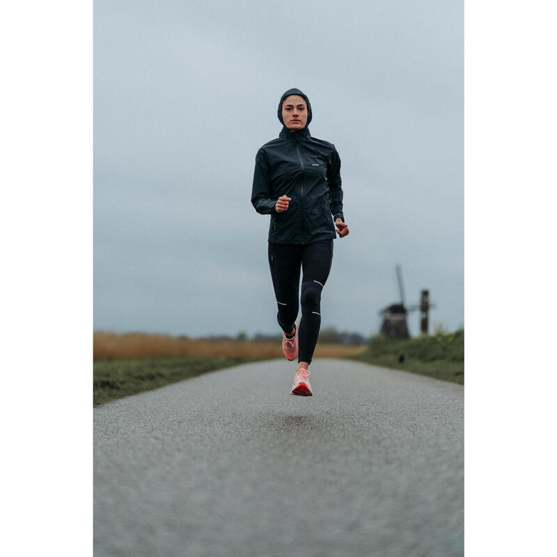 Veste running imperméable Femme, Kiprun Run Rain 900 verte KIPRUN - Main Image