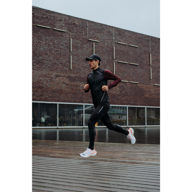 Erkek Uzun Kollu Koşu Tişörtü - Bordo - KIPRUN Run 500