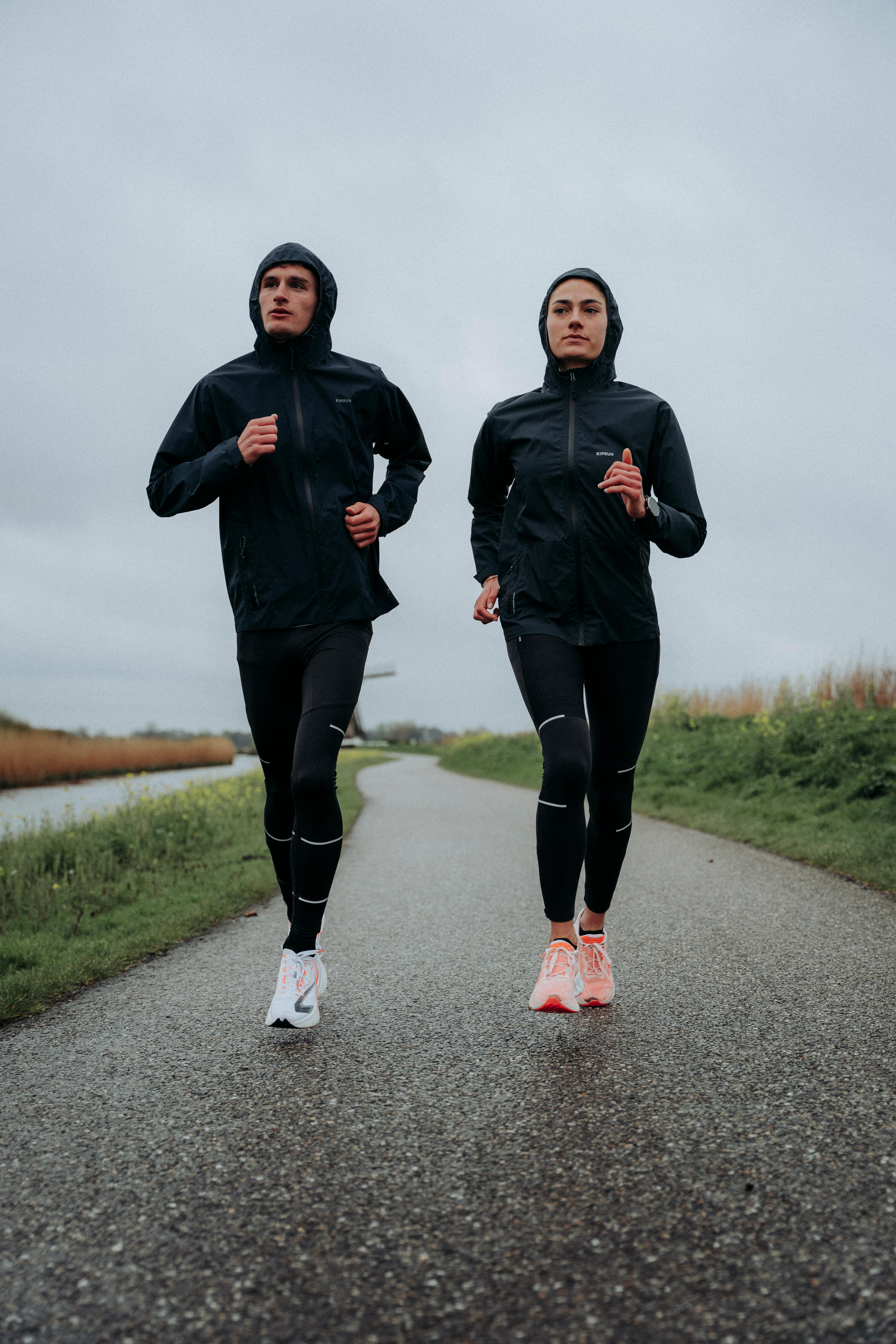 Collant de course déperlant homme, Run 900 10/12