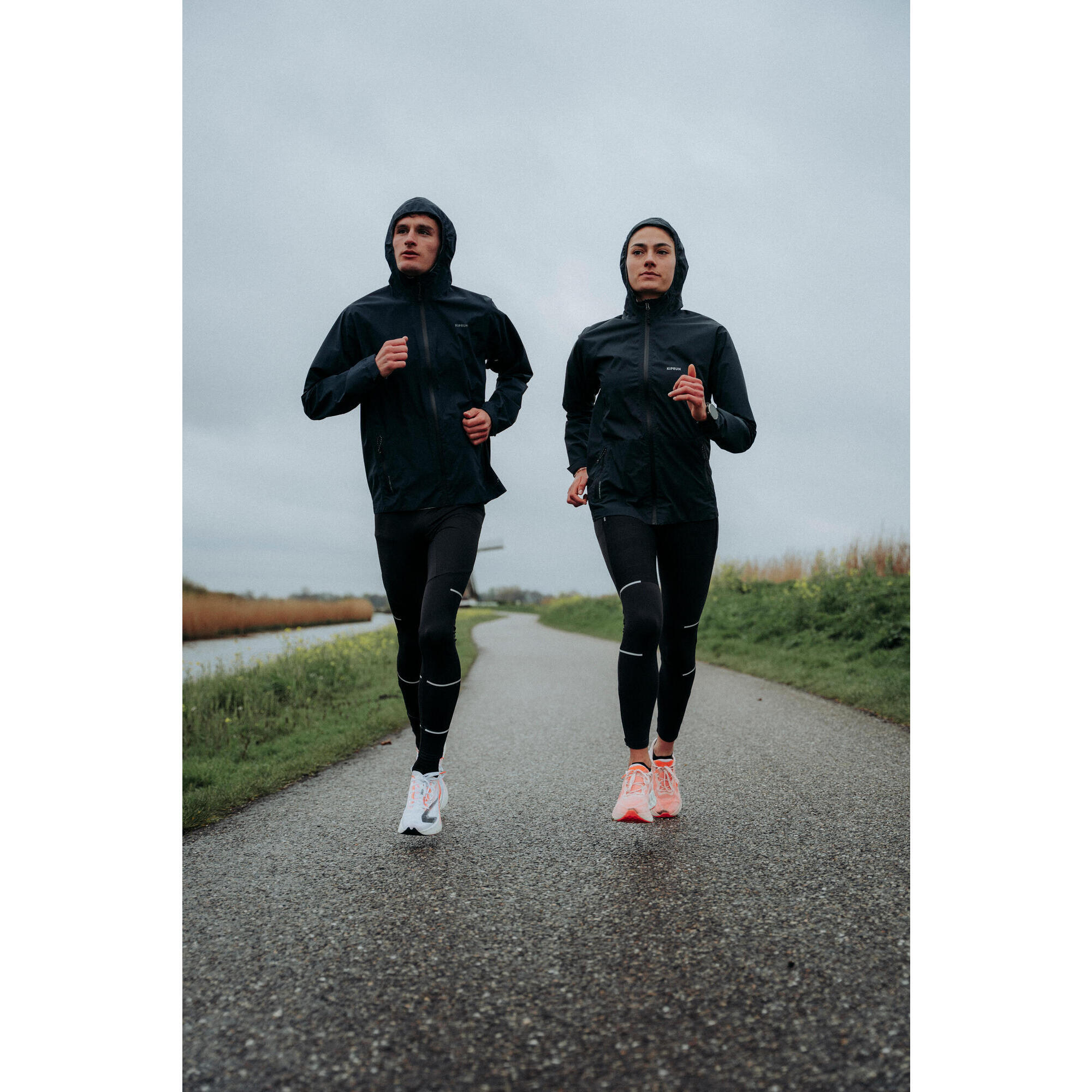 Uomo  KIPRUN Calzamaglia da corsa idrorepellente - Run 900 Rain Nero