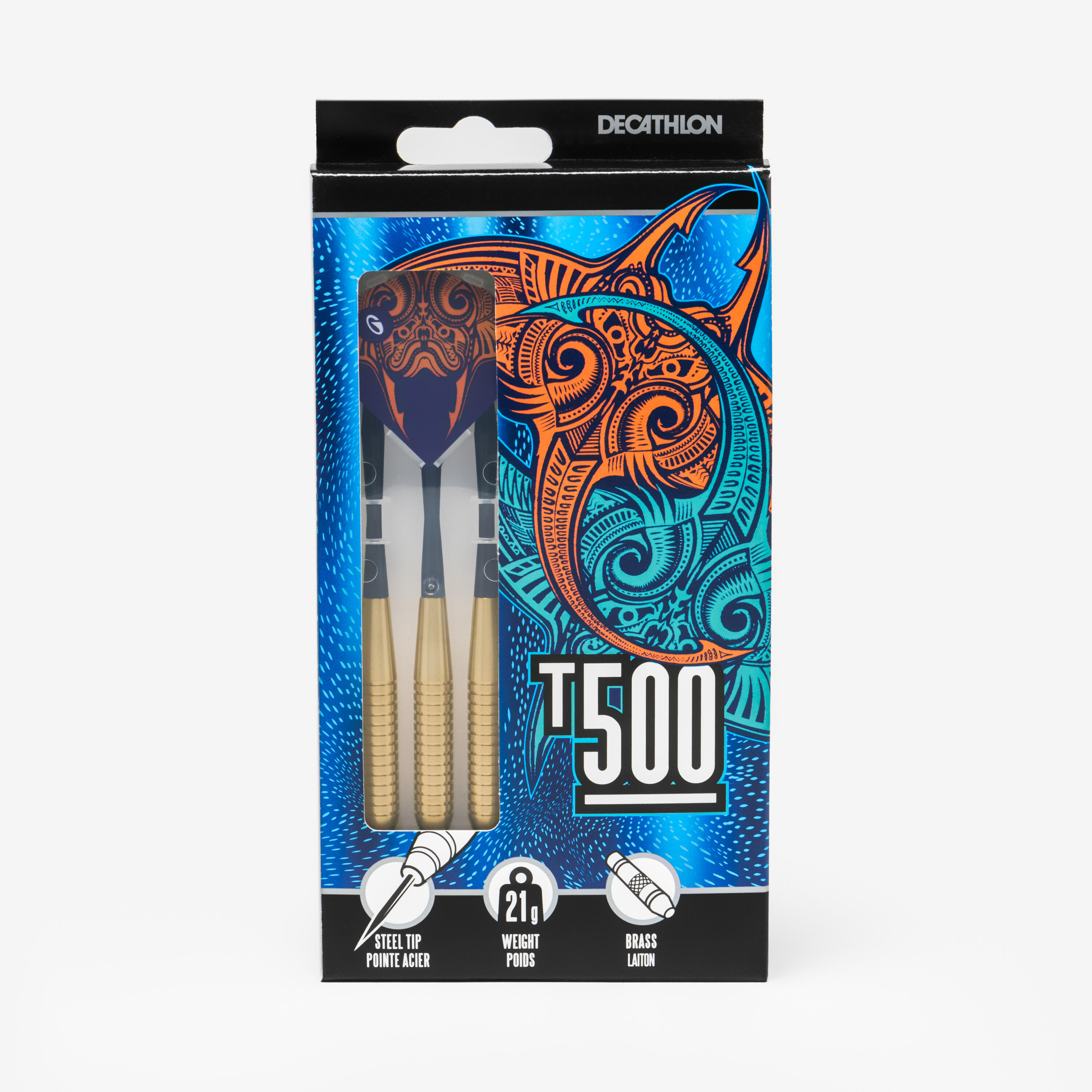 T500 Steel-Tipped Darts Tri-Pack 2/10