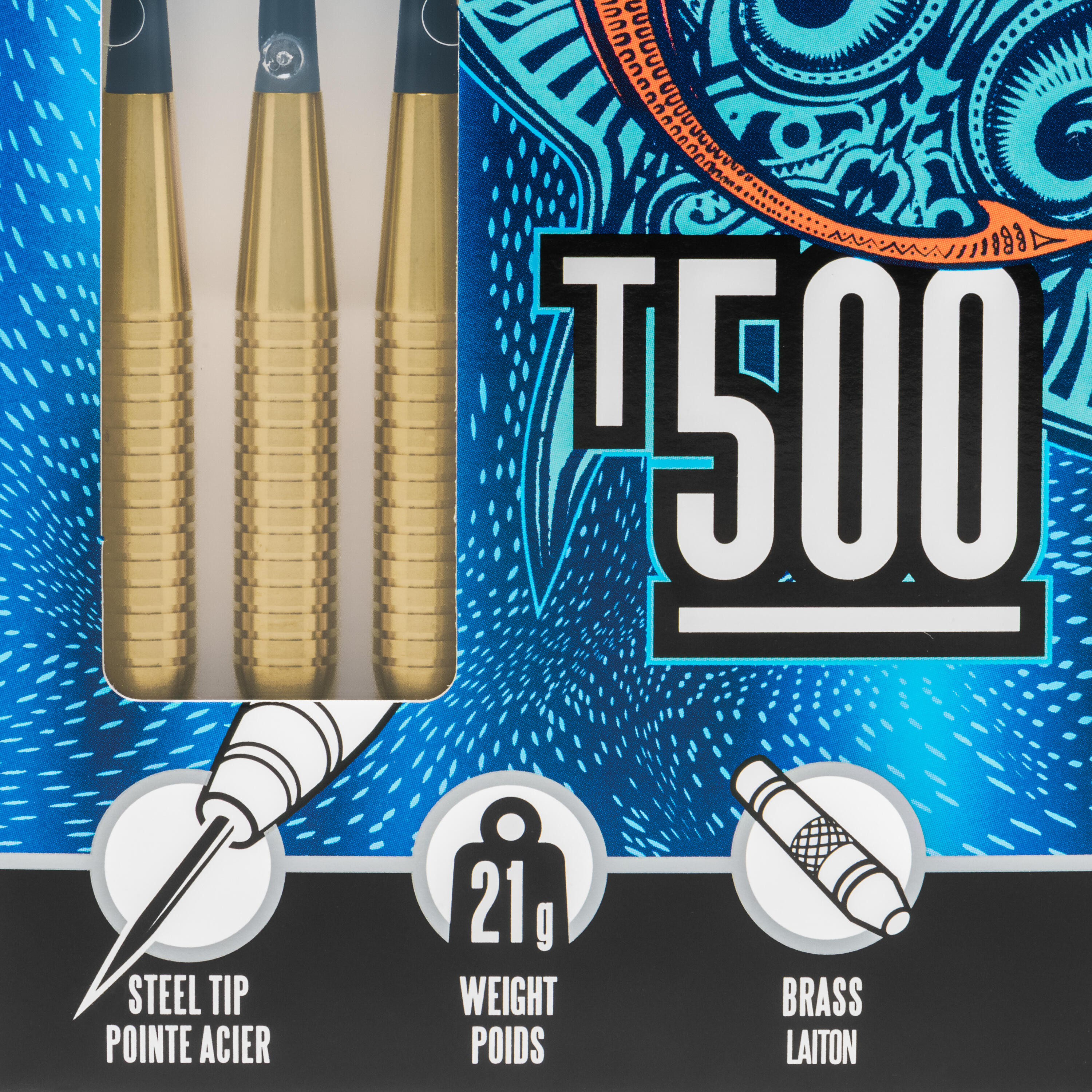 T500 Steel-Tipped Darts Tri-Pack 10/10