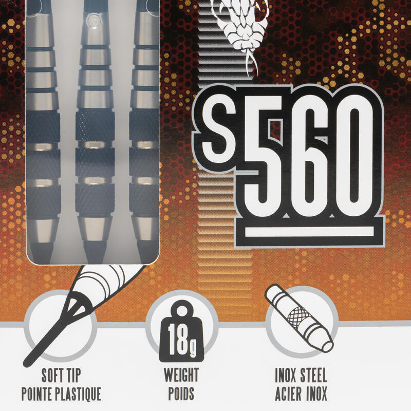 Darts nyíl S560-as, műanyag hegyű, 3 db