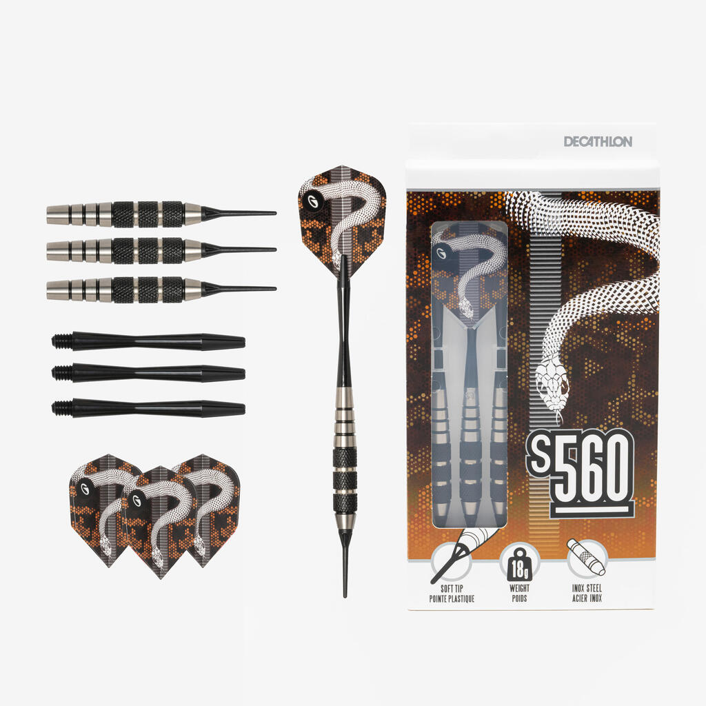 Dartpfeile S560 Softdart 3 Pfeile Kunststoffspitzen