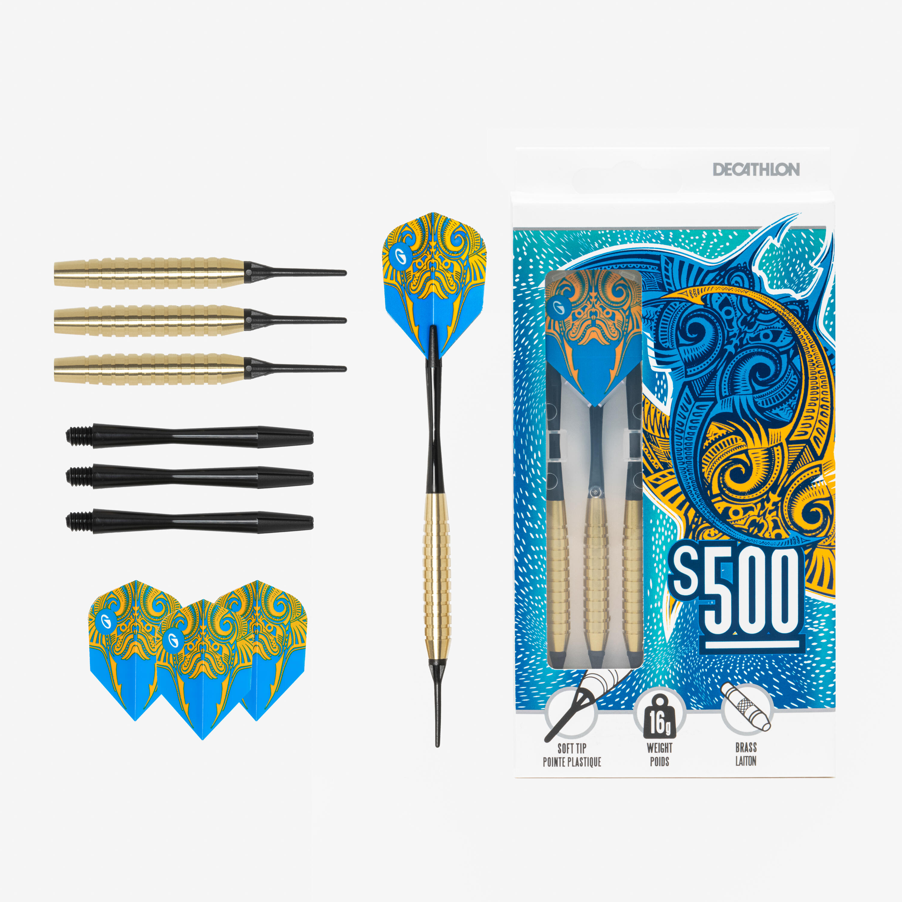 s500 Soft Tip Darts Tri-Pack