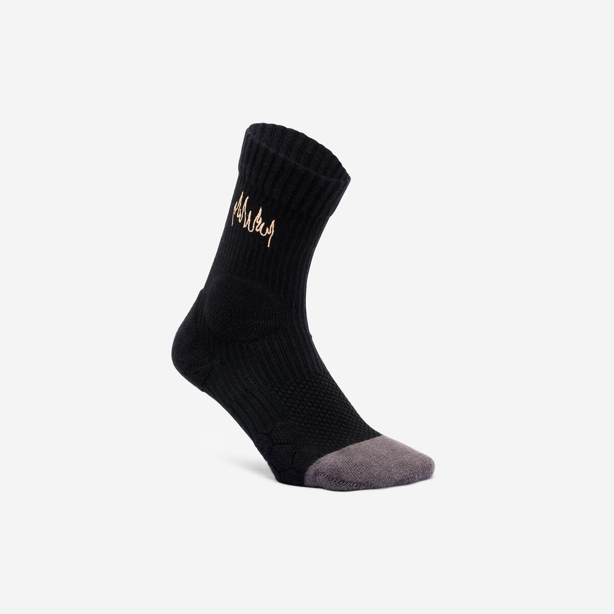 Paire de chaussettes semi-montantes de skateboard SK100 Edouard DAMESTOY noires