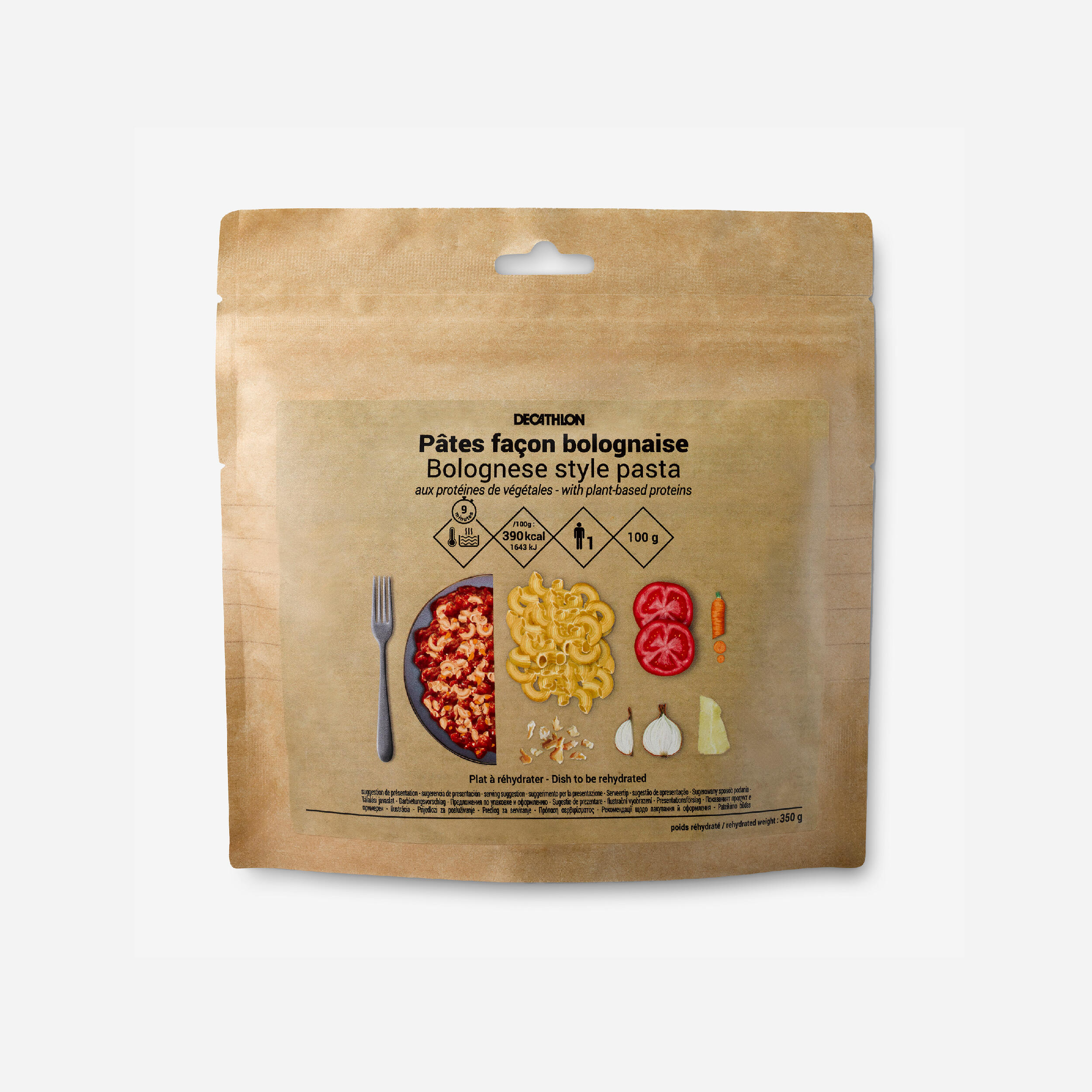 Forclaz - Repas Lyophilisé - Pâtes Façon Bolognaise Aux Protéines De Pois - 100 G - Repas Déshydraté - Camping Et Bivouac Randonnee Trekking - - Taille Unique - Decathlon