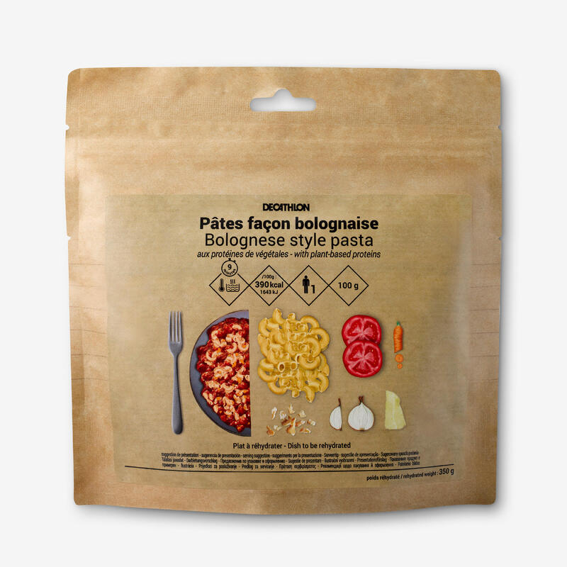 Lyofilizovaný pokrm těstoviny na boloňský způsob s bílkovinami z hrachu 100 g
