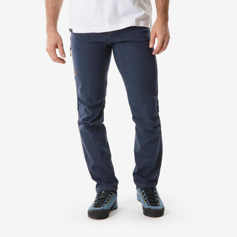 Stevige klimjeans voor heren VERTIKA marineblauw