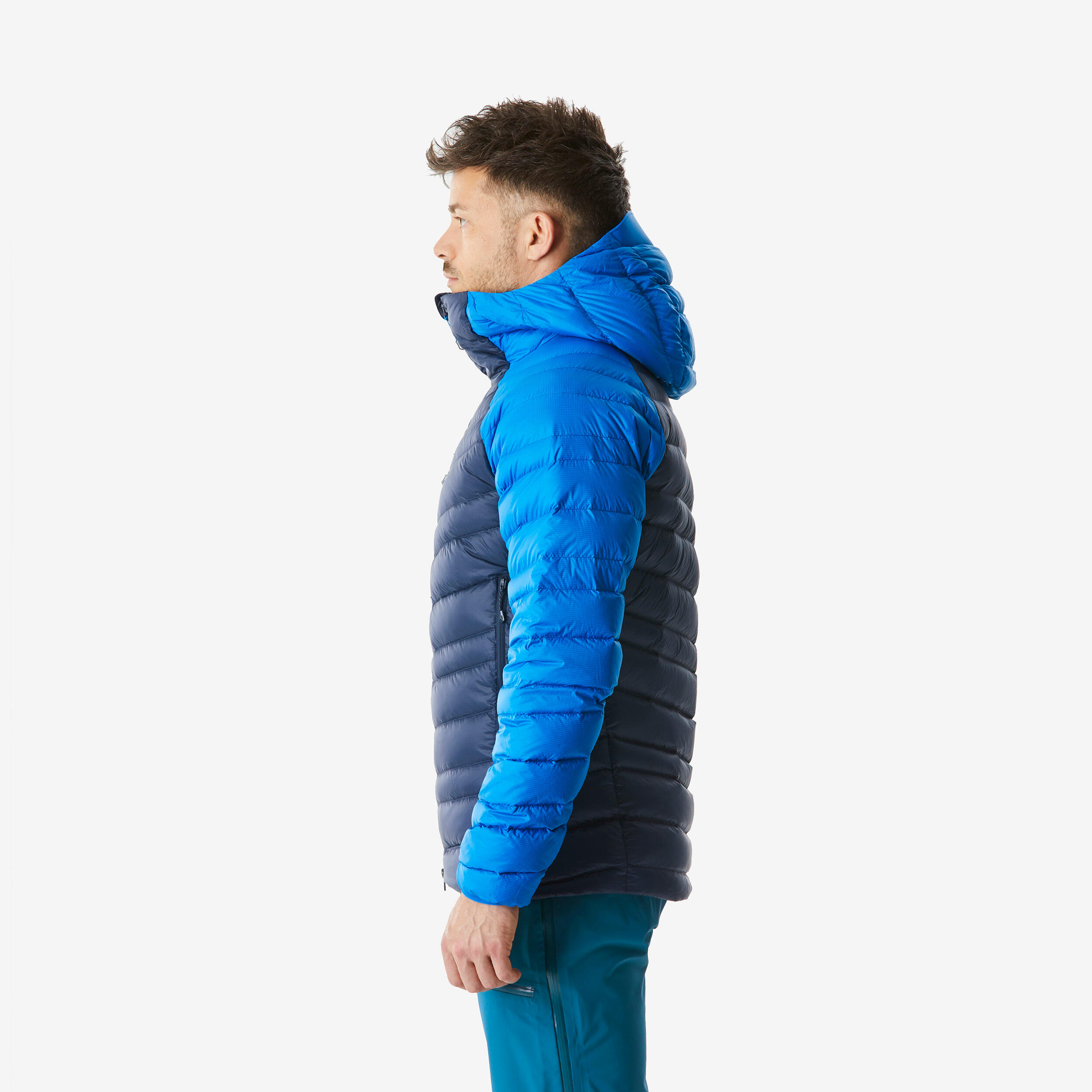 Men’s mountaineering down jacket Navy blue - Electric Blue