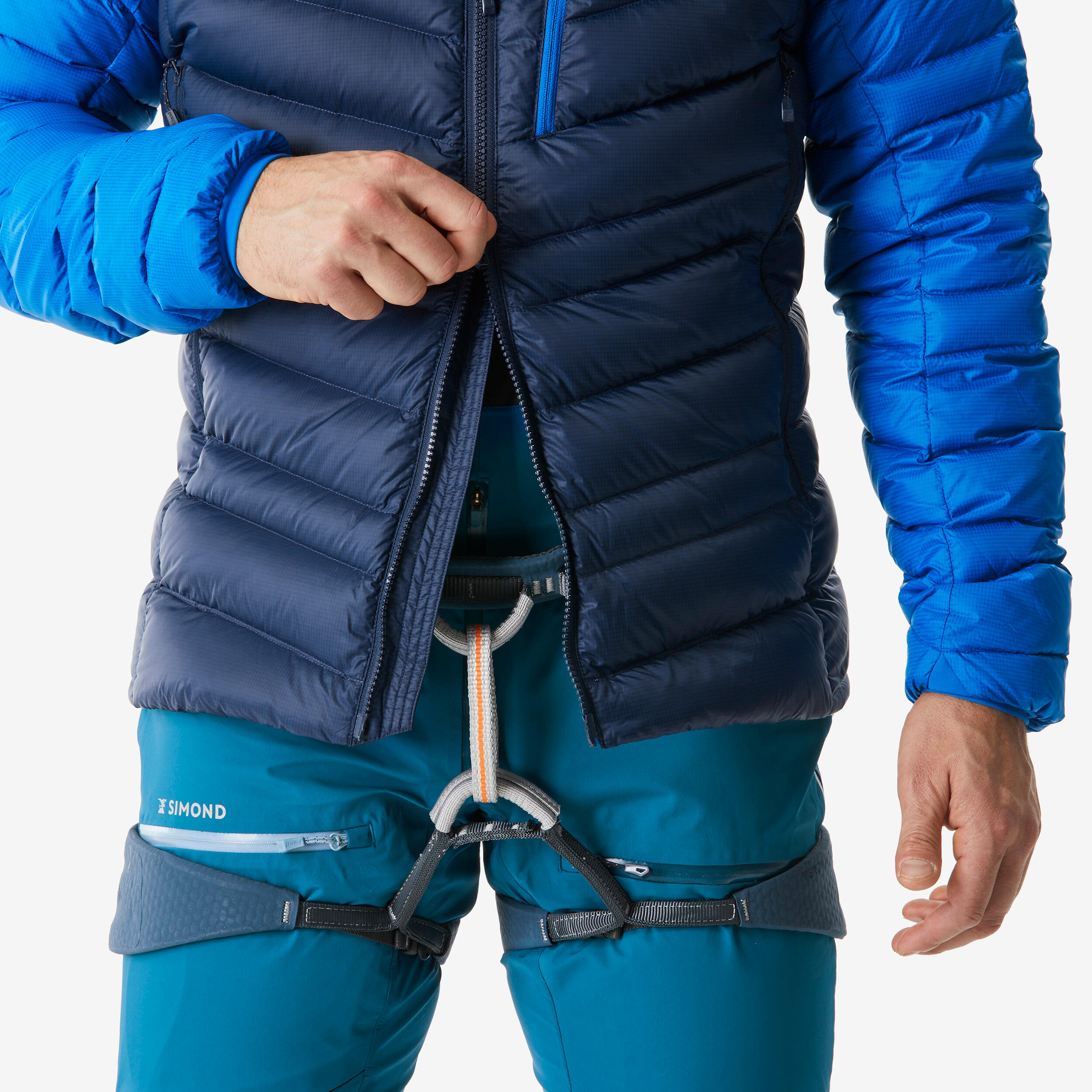 Men’s mountaineering down jacket Navy blue - Electric Blue