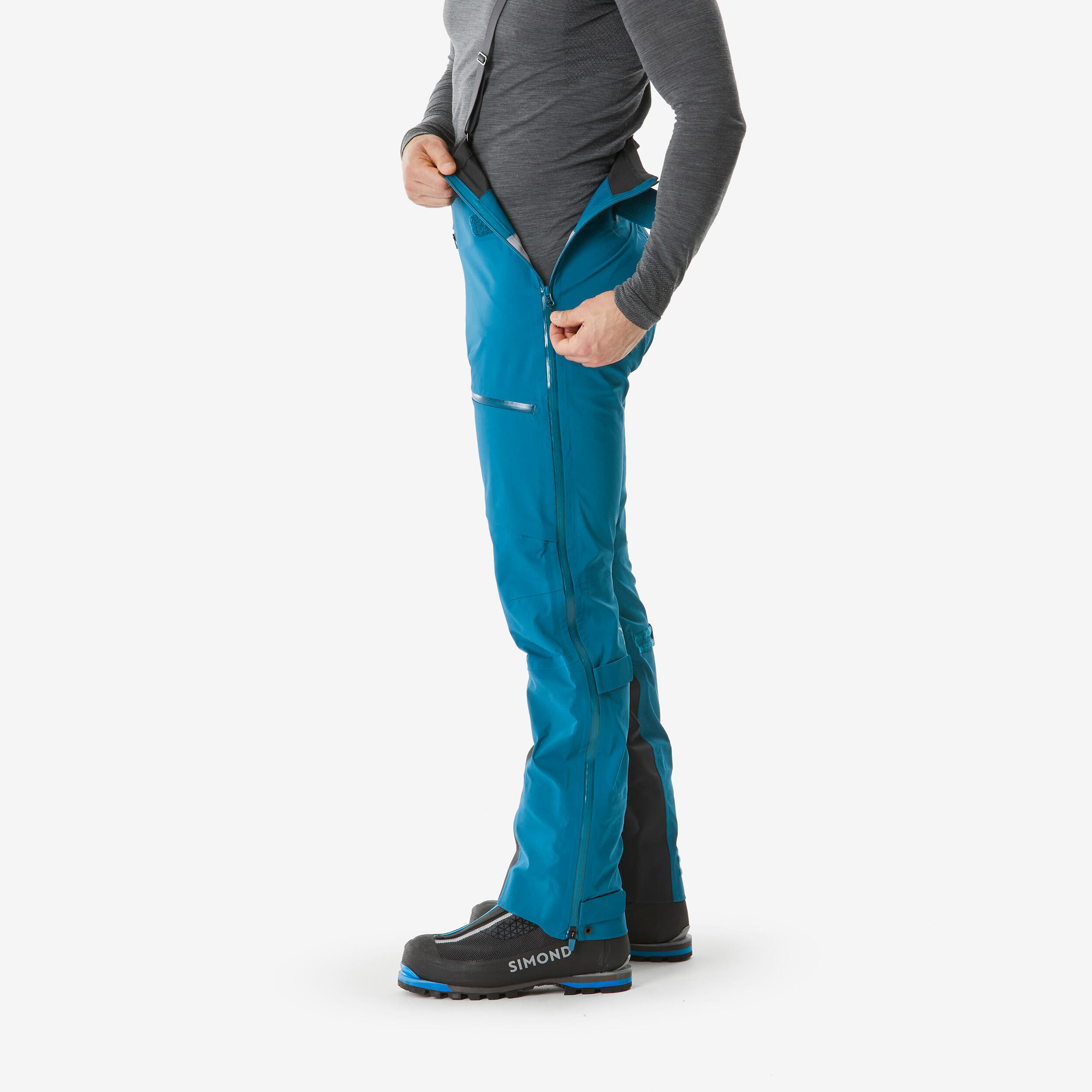 Surpantalon alpinisme ICE Homme - Bleu Turquoise foncée 5/17