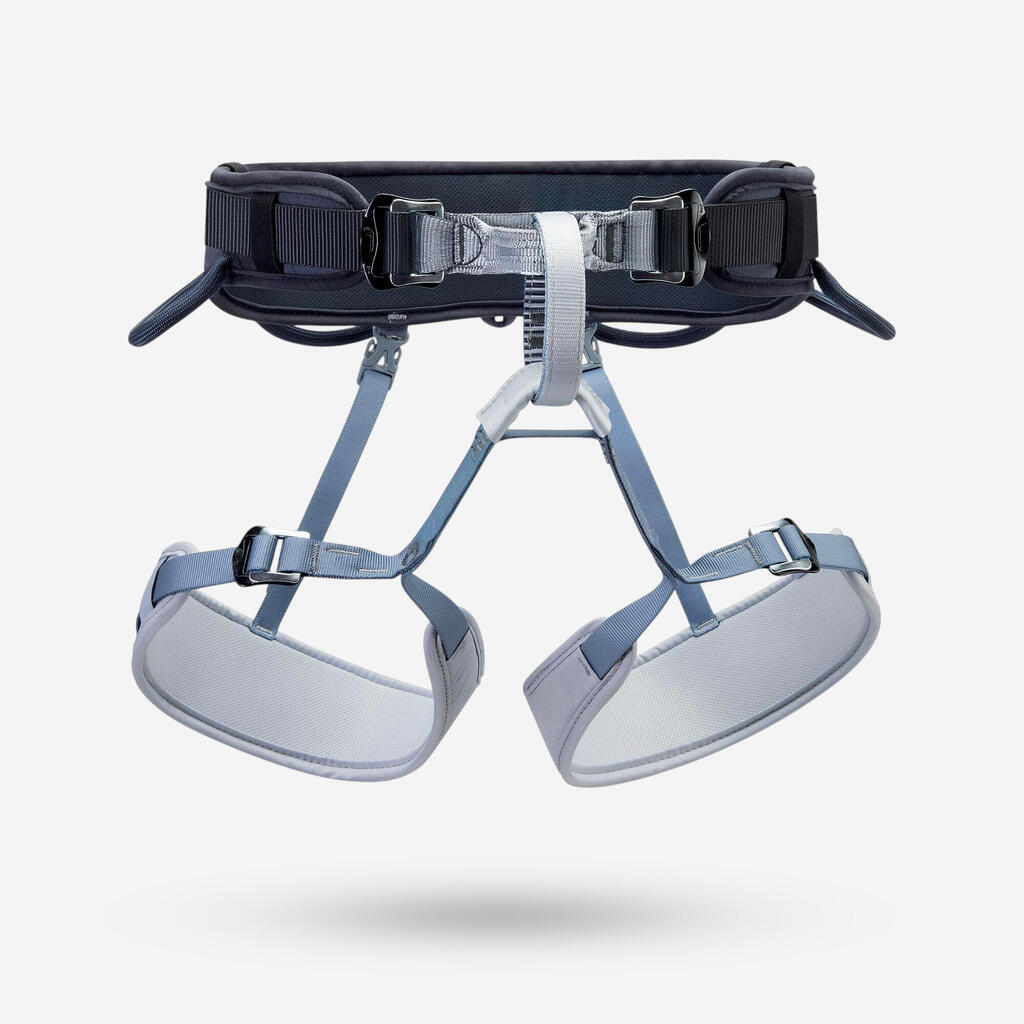 Adjustable climbing and mountaineering harness CORAX grey