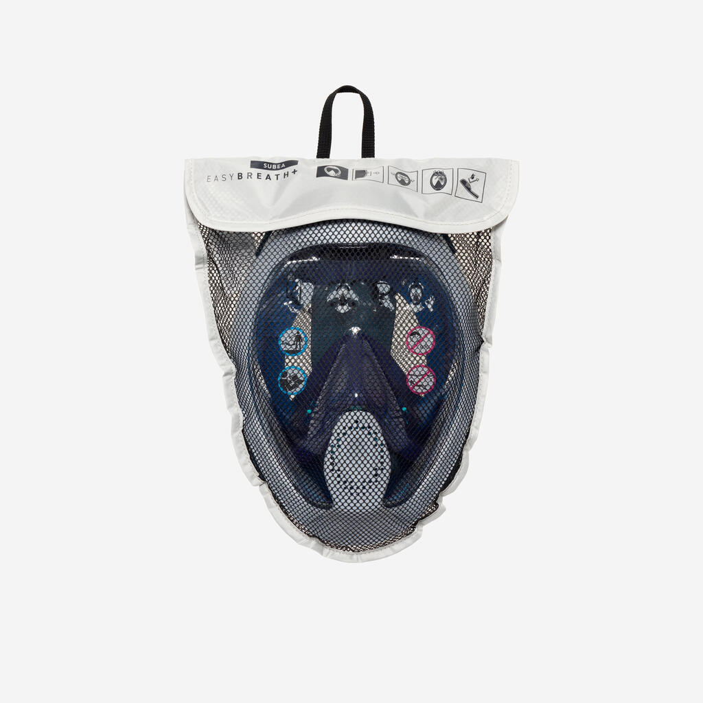 Masque snorkeling surface easybreath + avec valve acoustique > 10 ans - Violet