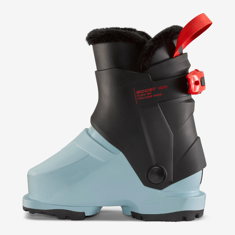 Chaussures de ski à pointure réglable enfant, 100 bleu