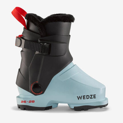 Botas de esquí con tallas ajustables niños, 100 azul