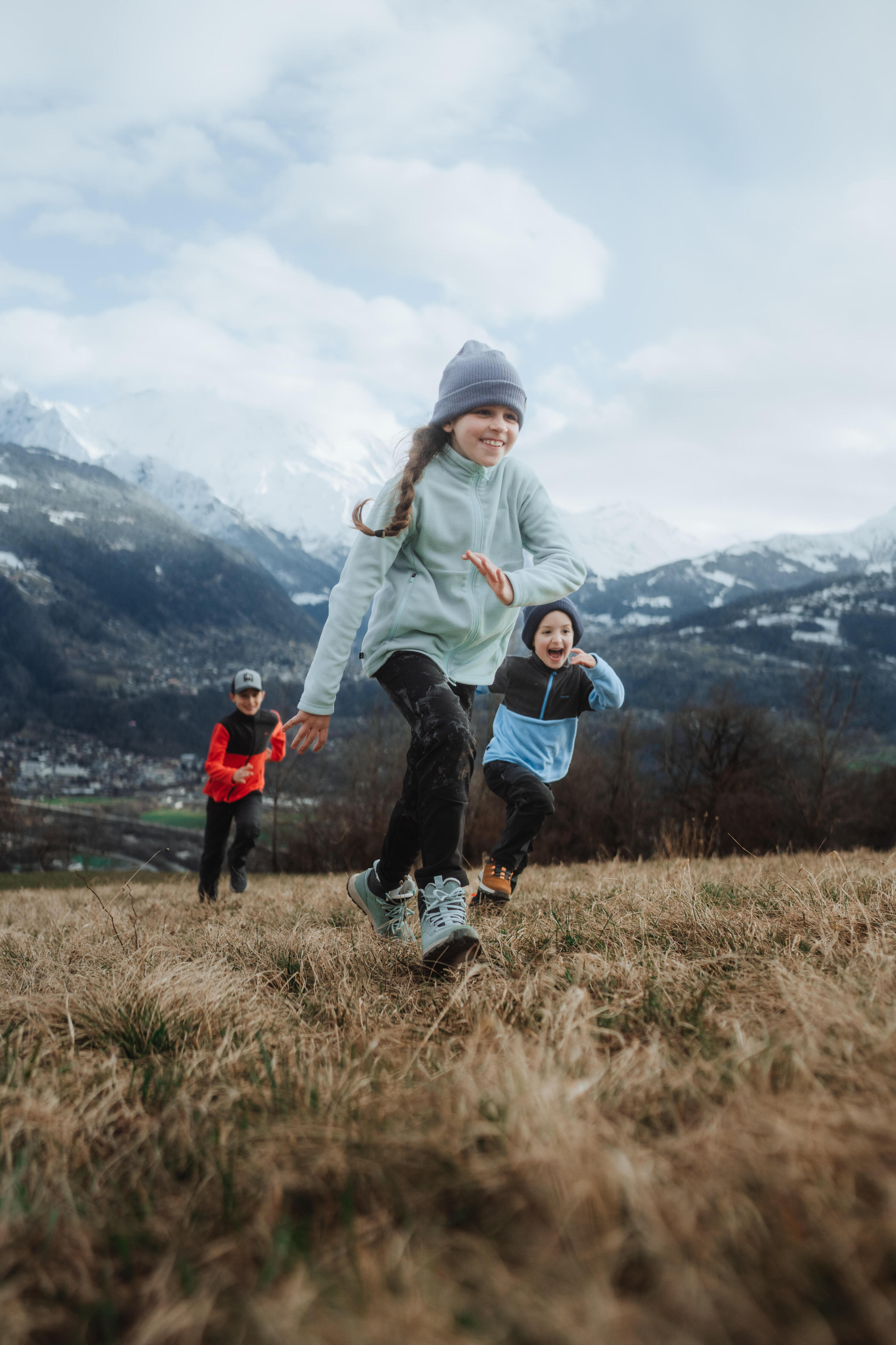 Fleecejacke Kinder Gr. 122–170 Wandern - MH500 Zip hellblau 9/9