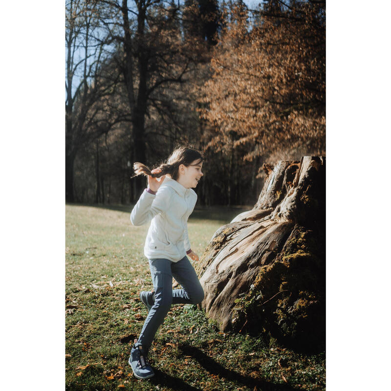 Veste polaire chaude de randonnée - MH500 beige - enfant 7-15 ans