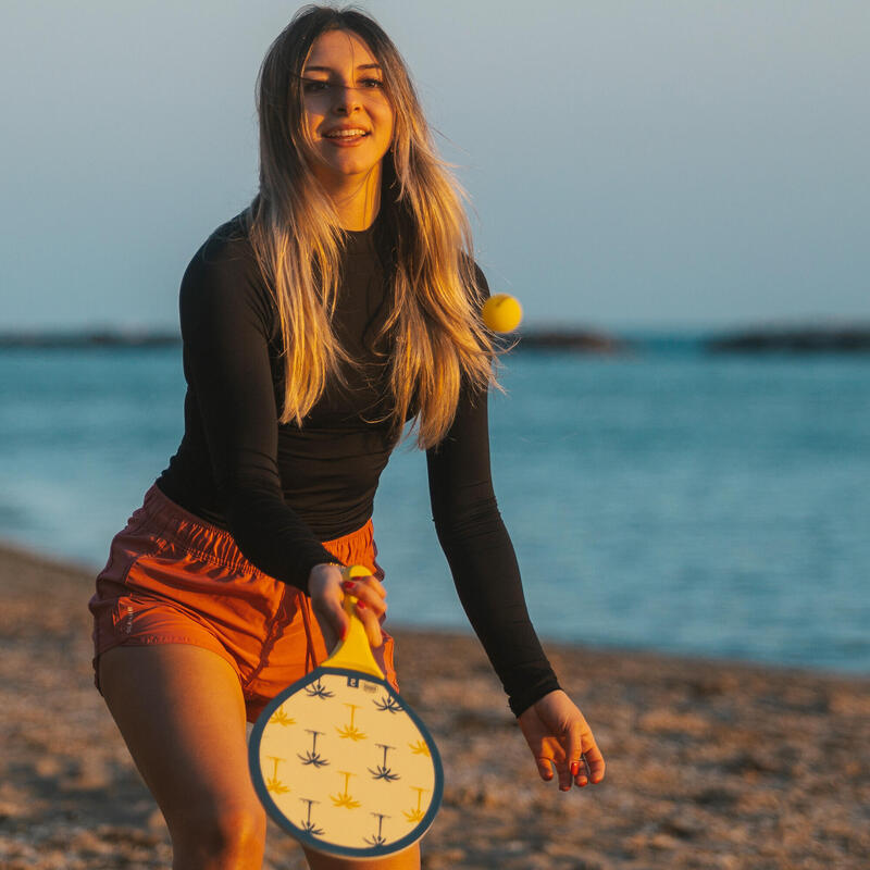 Set Rachete Tenis pe plajă WOODY RACKET Galben 