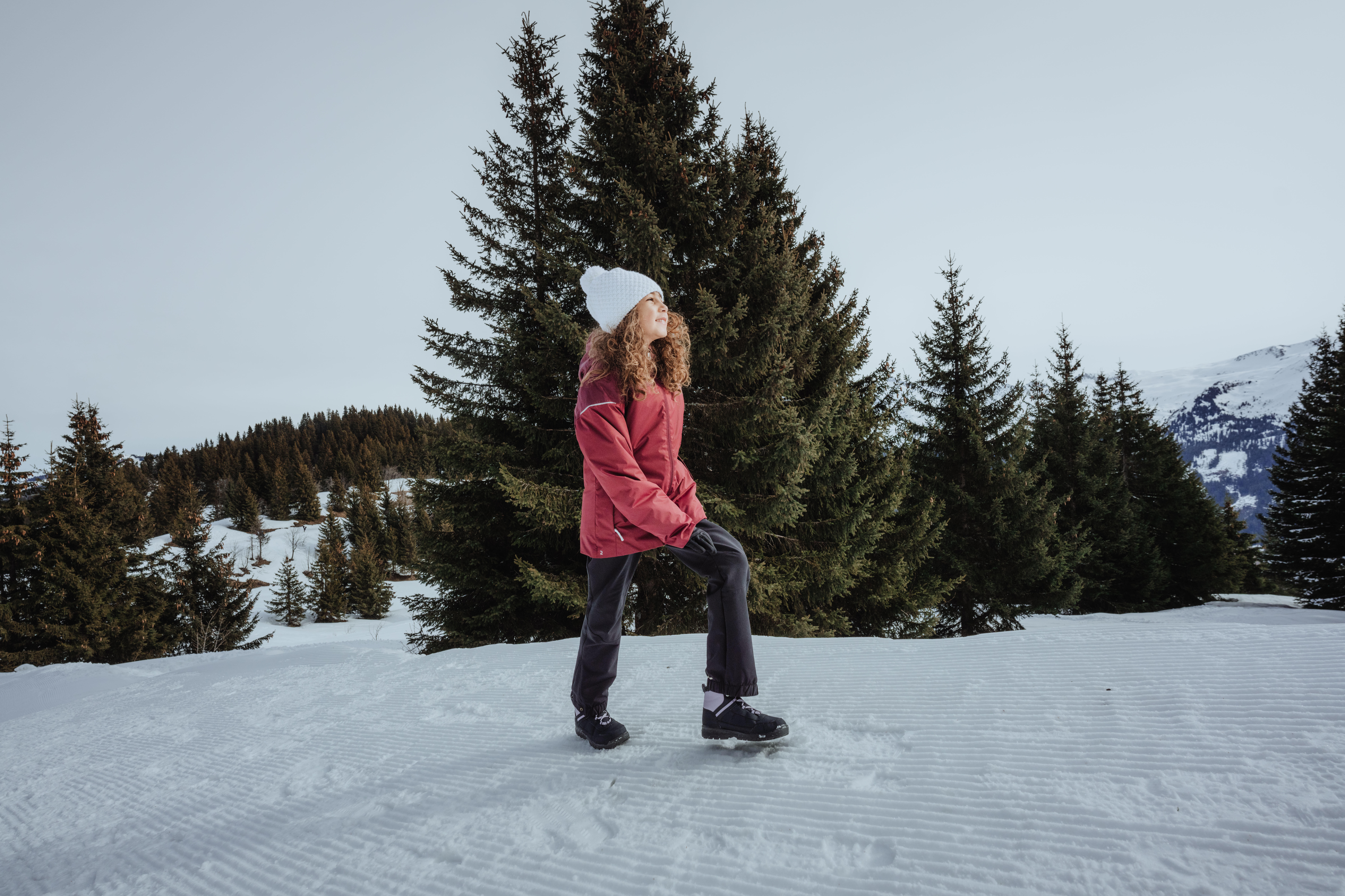 Kids’ Lace-Up Waterproof Winter Boots – SH 100 Sizes 3.5-6 - QUECHUA