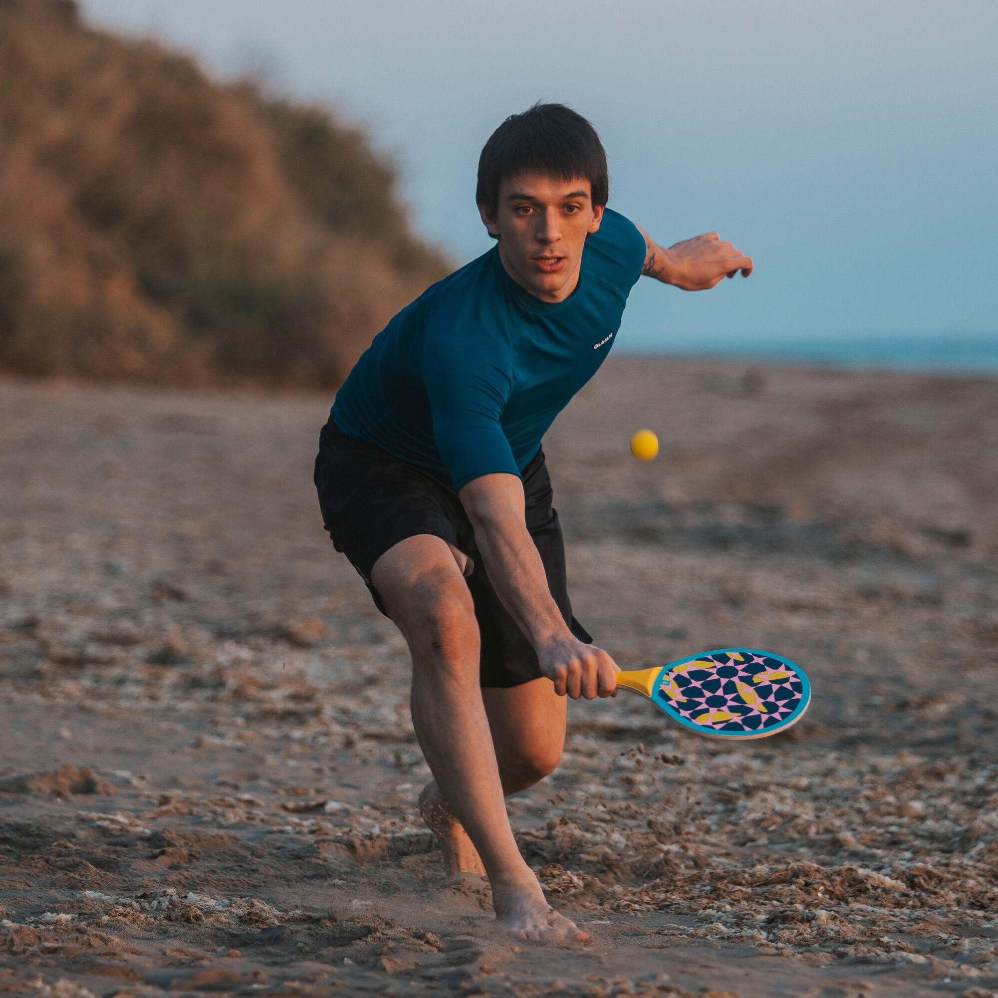 Kit racchette beach tennis WOODY RACKET azzurro 9/13