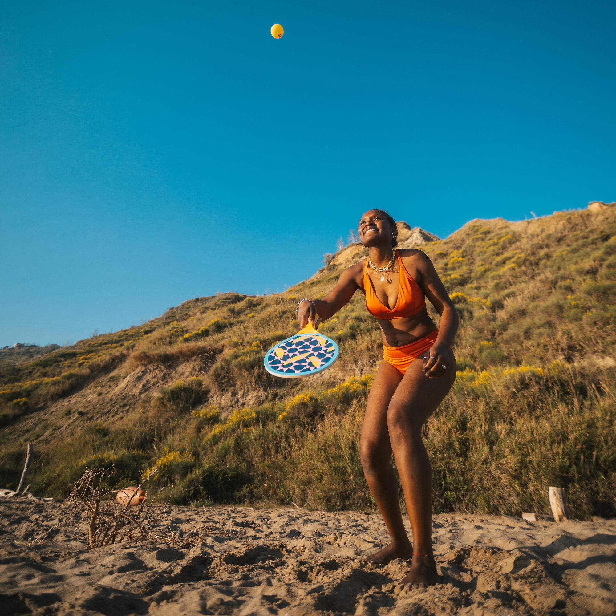 Kit racchette beach tennis WOODY RACKET azzurro 7/13