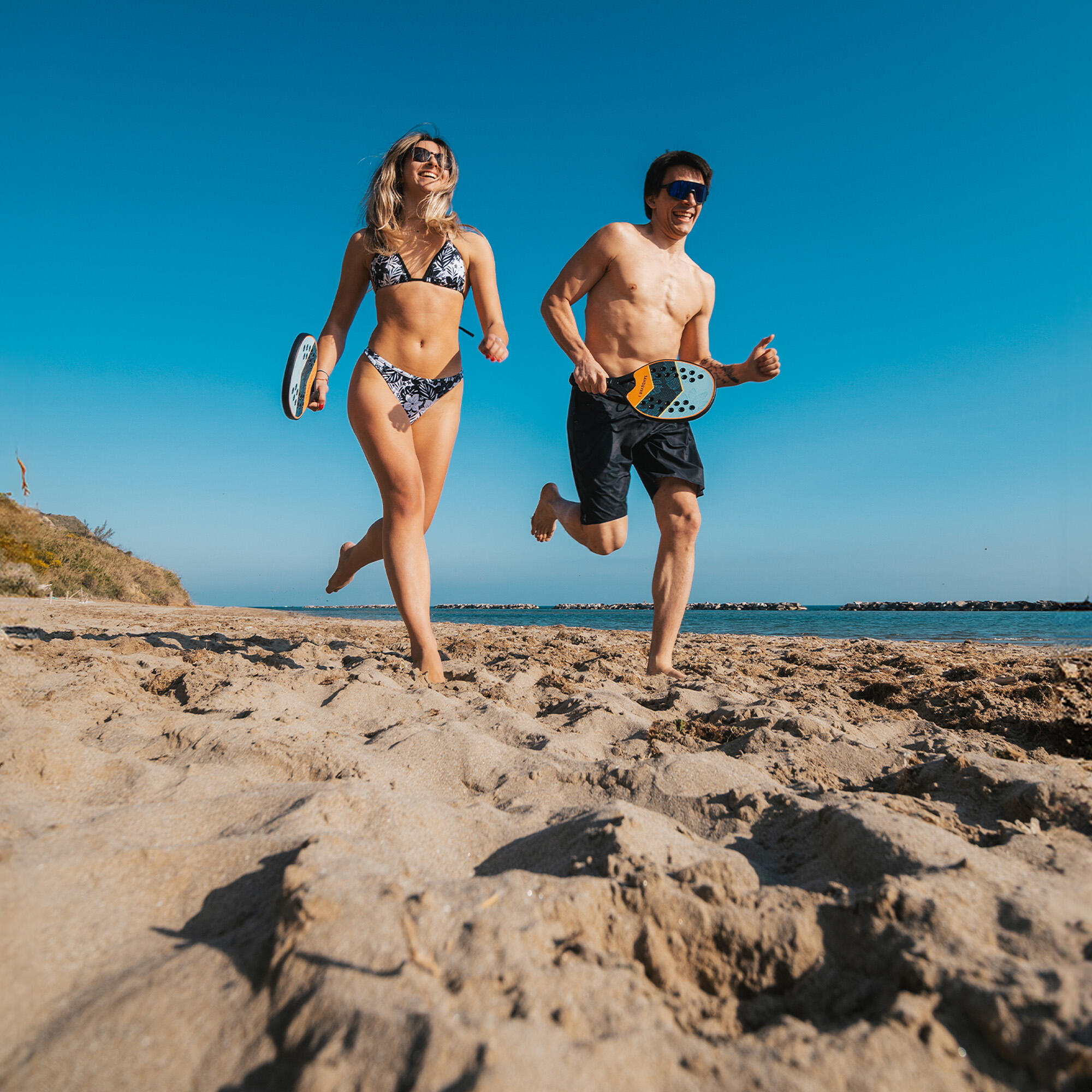 Beach Tennis Racket Set BTR 160 OV - SANDEVER