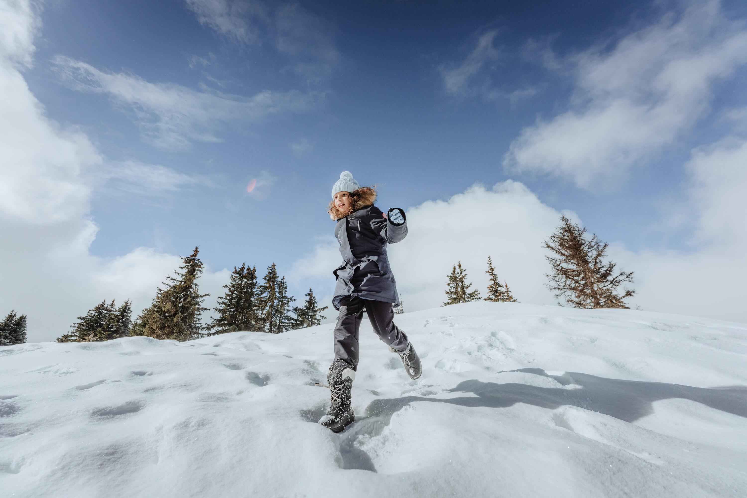 BOTTES DE NEIGE CHAUDES ET IMPERMEABLES DE RANDONNEE - SH900  - ENFANT 30 AU 38 9/15