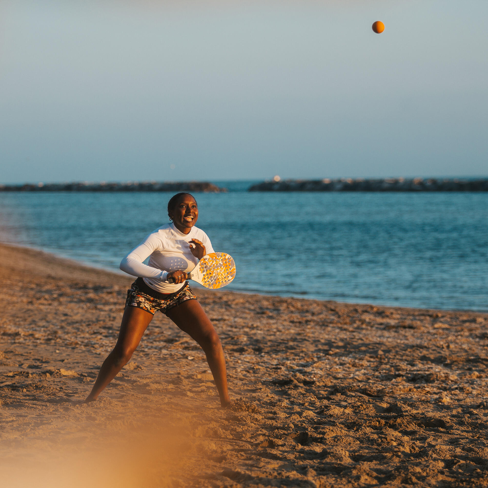 Ensemble de raquettes de tennis de plage - Experience orange - SANDEVER