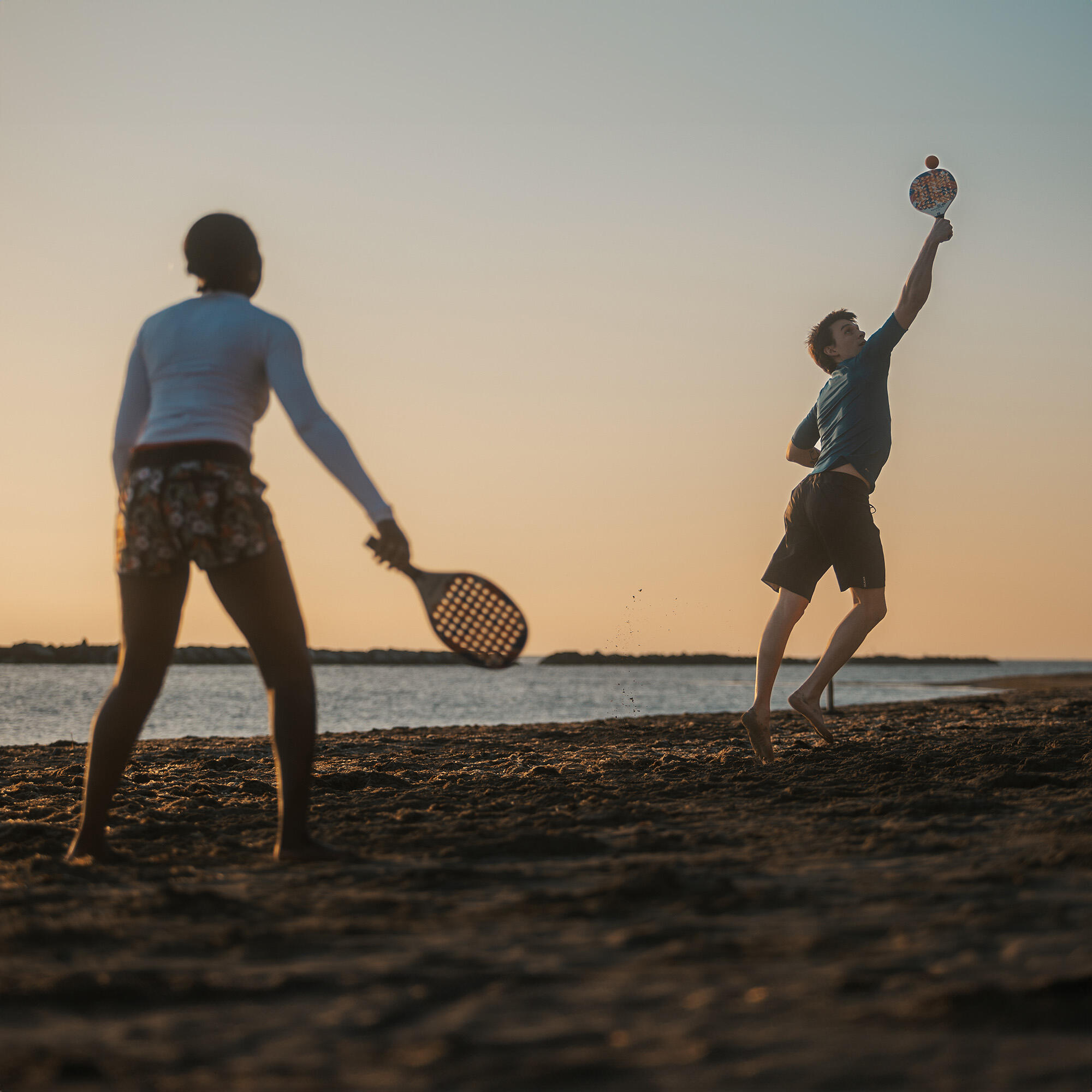 Ensemble de raquettes de tennis de plage - Experience orange - SANDEVER