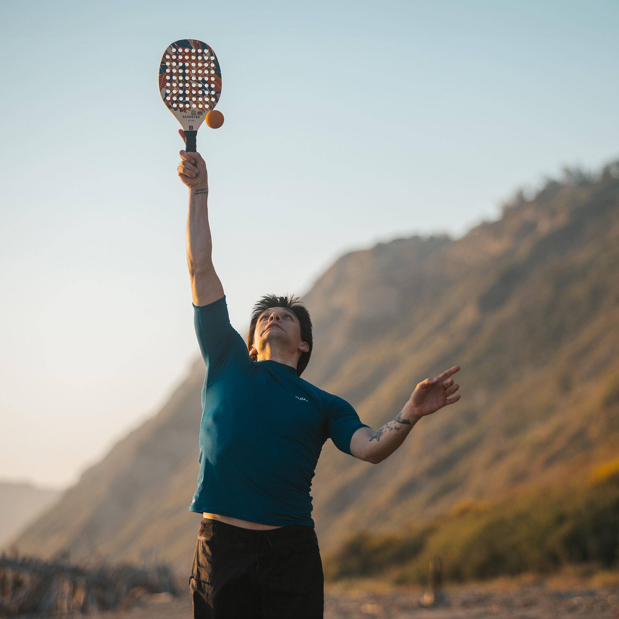 Ensemble de raquettes de tennis de plage - Experience orange - SANDEVER