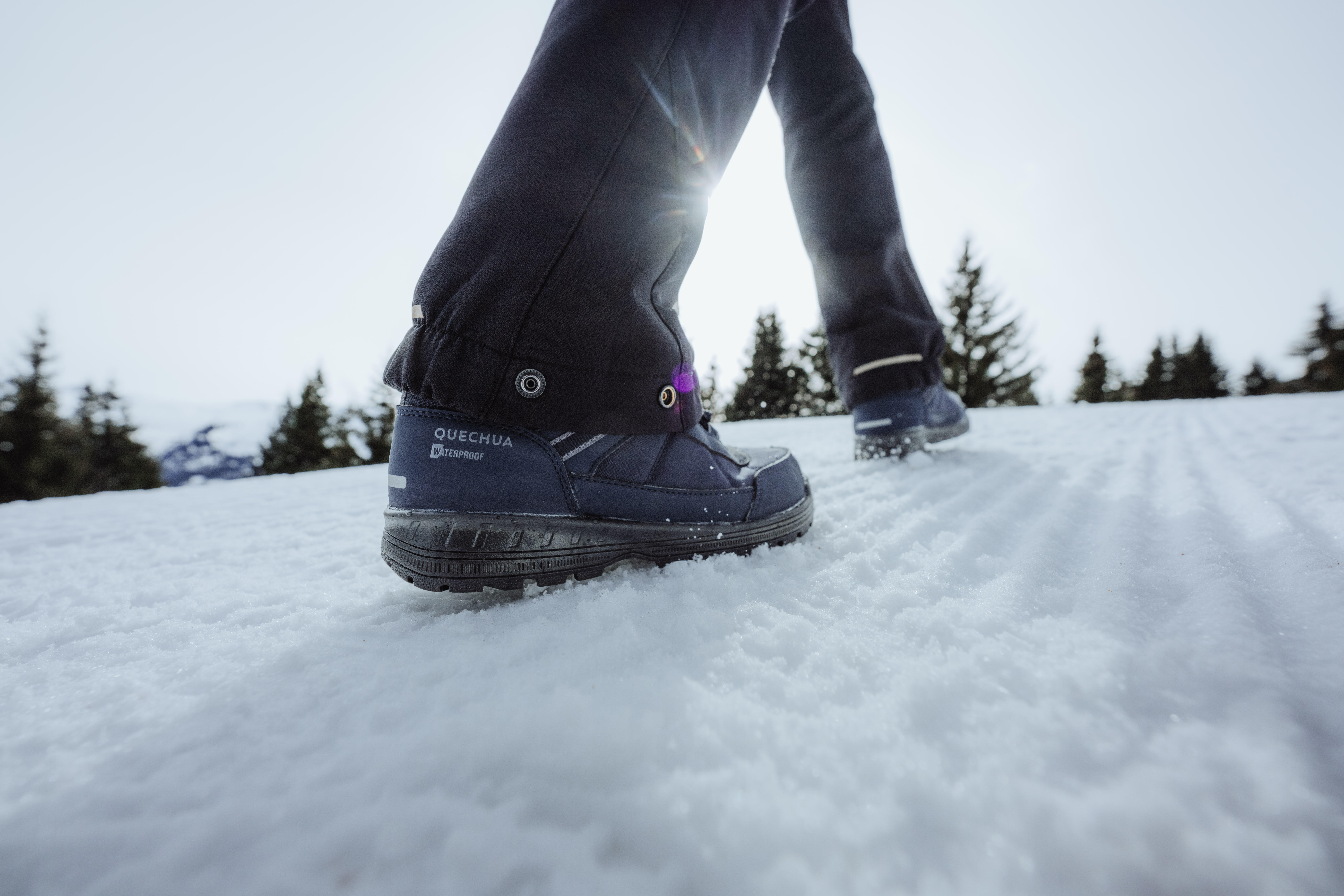 Kids’ Warm Softshell Hiking Pants, MH 500 Age 7–15 - QUECHUA