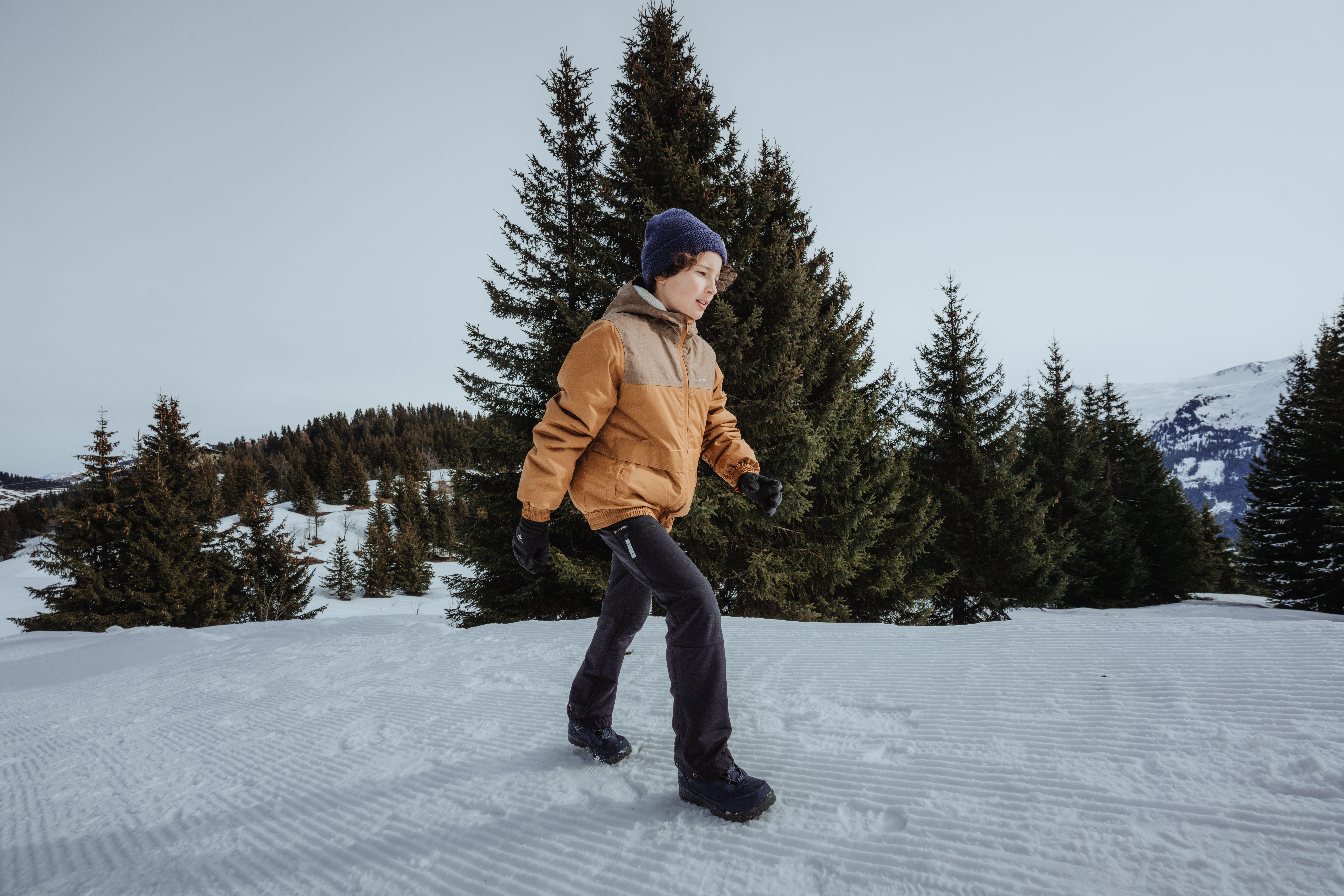 Kids’ Warm Softshell Hiking Pants - SH 500 - QUECHUA