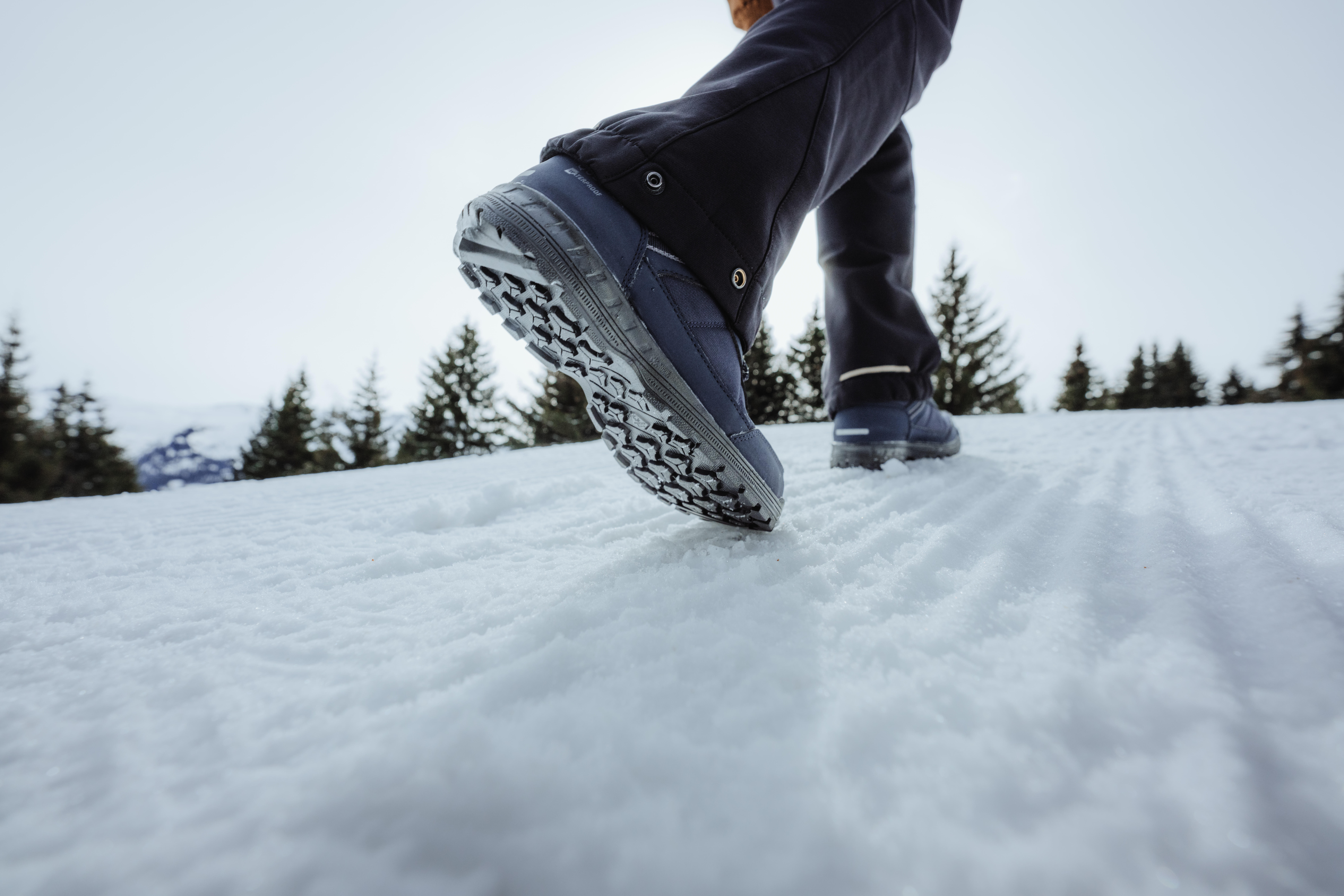Kids’ Lace-Up Waterproof Winter Boots – SH 100 Sizes 3.5-6 - QUECHUA
