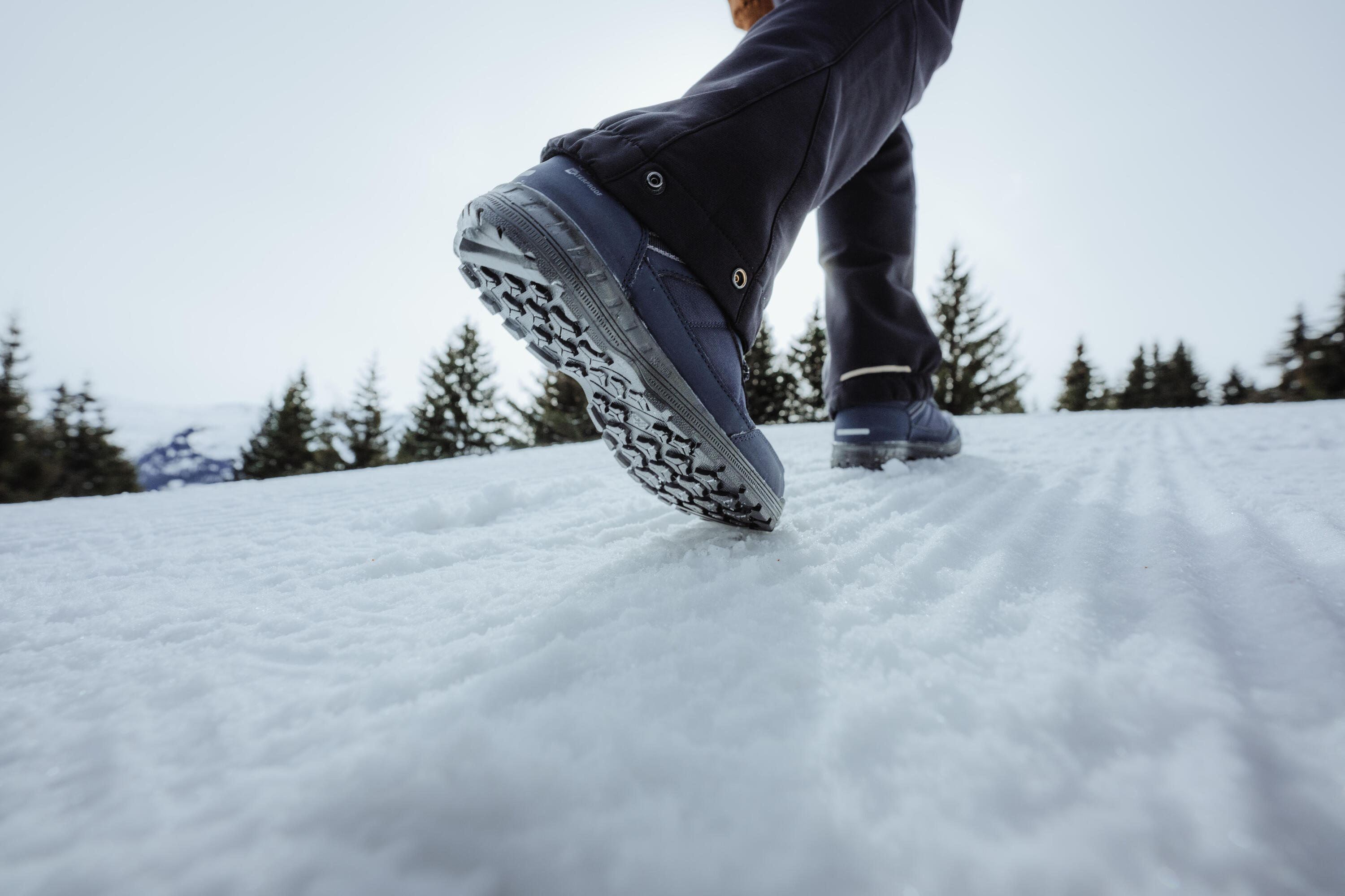 Bottes d’hiver imperméables à lacets enfant – SH 100 Tailles 3,5-6 9/10