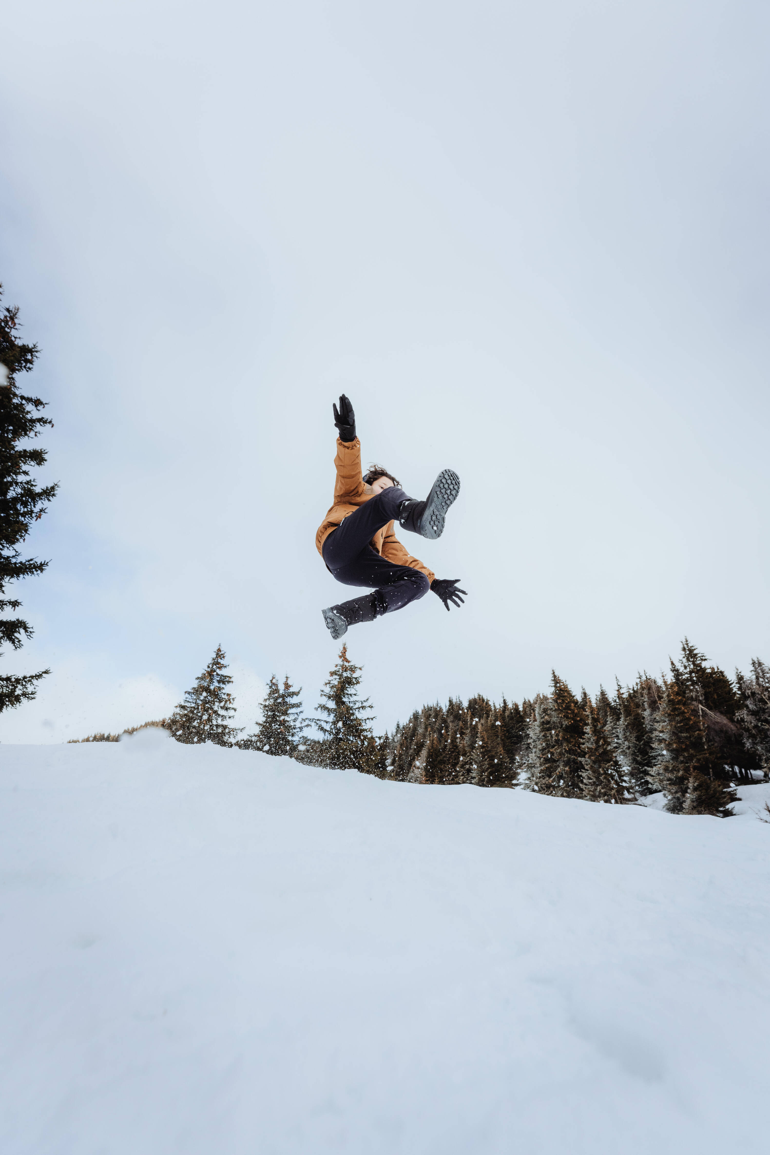 Kids’ warm waterproof snow hiking boots SH100 - Velcro Size 7 - 5.5  -  5