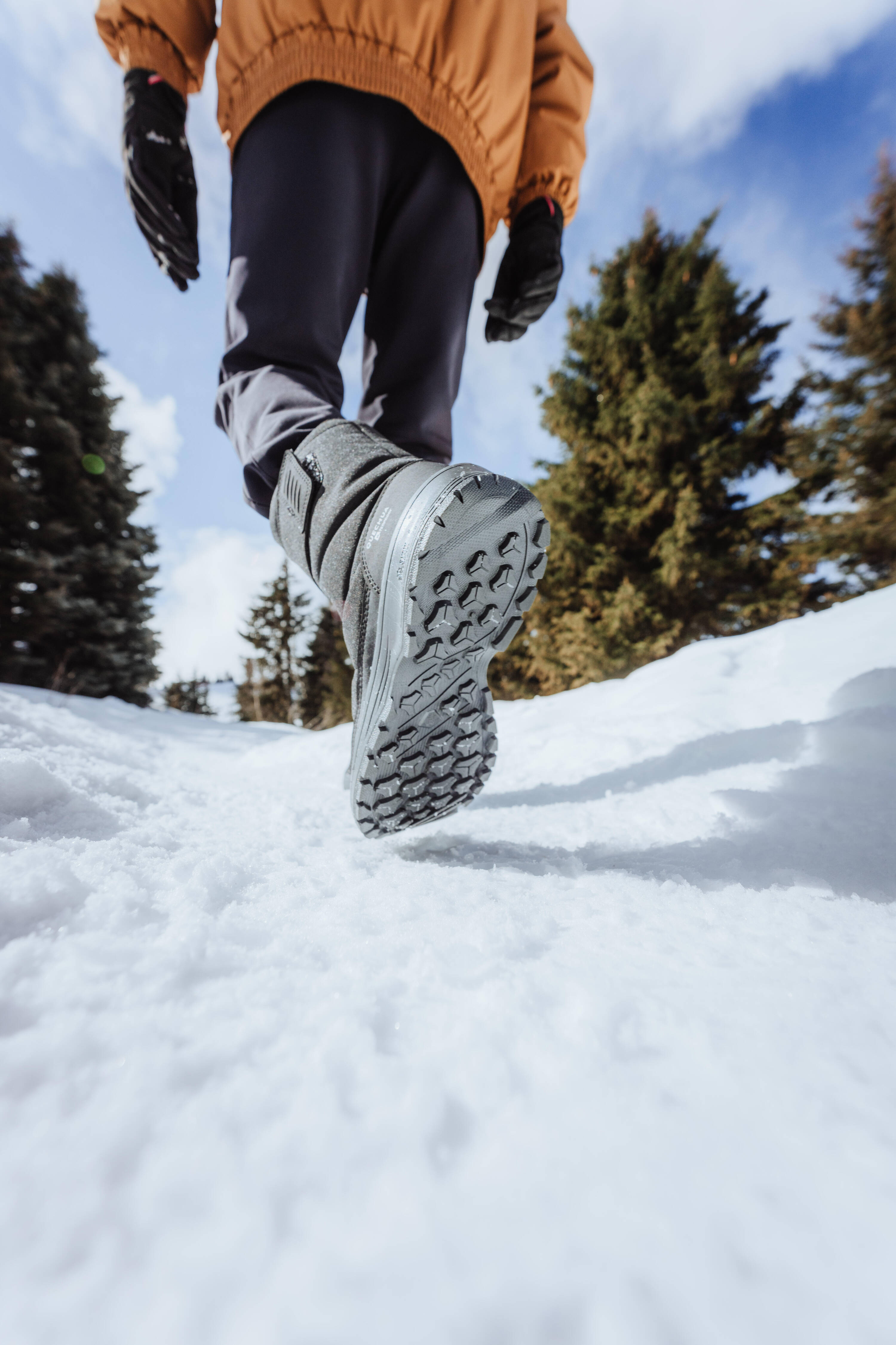 Kids’ warm waterproof snow hiking boots SH100 - Velcro Size 7 - 5.5  -  3